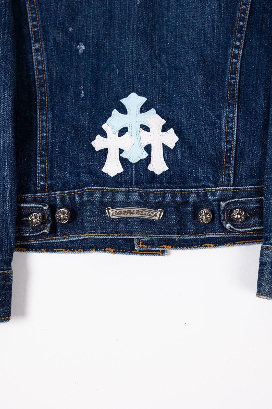 Chrome Hearts Chrome Hearts KIDS Cross Patch Denim Jacket Size XXS / US 00 / IT 34 - 6 Thumbnail
