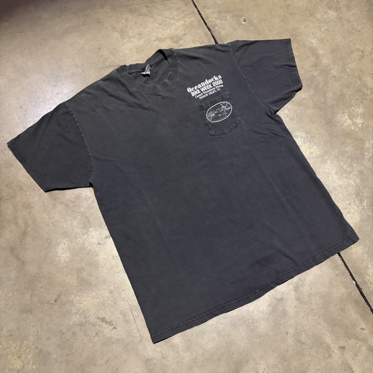 Harley Davidson Vintage 90s Biker T shirt Pocket Tee Oceandocks Daytona USA Size US XL / EU 56 / 4 - 4 Thumbnail