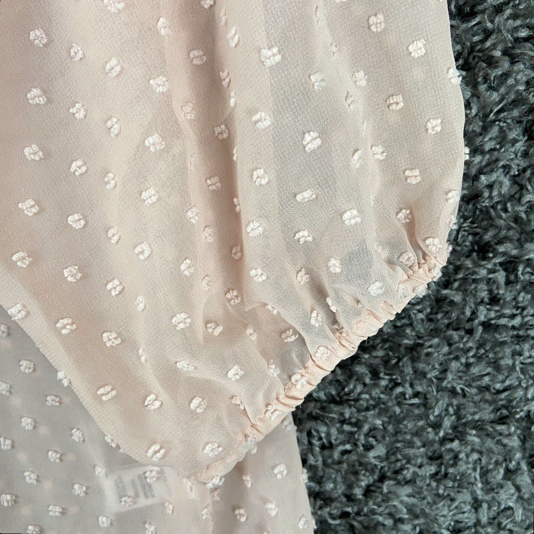 Pinko VINTAGE EST. 1946 Blouse Women 18W Plus Pink Peasant Sheer Long Sleeve Women 18 Size XXL / US 16-18 / IT 52-54 - 4 Thumbnail