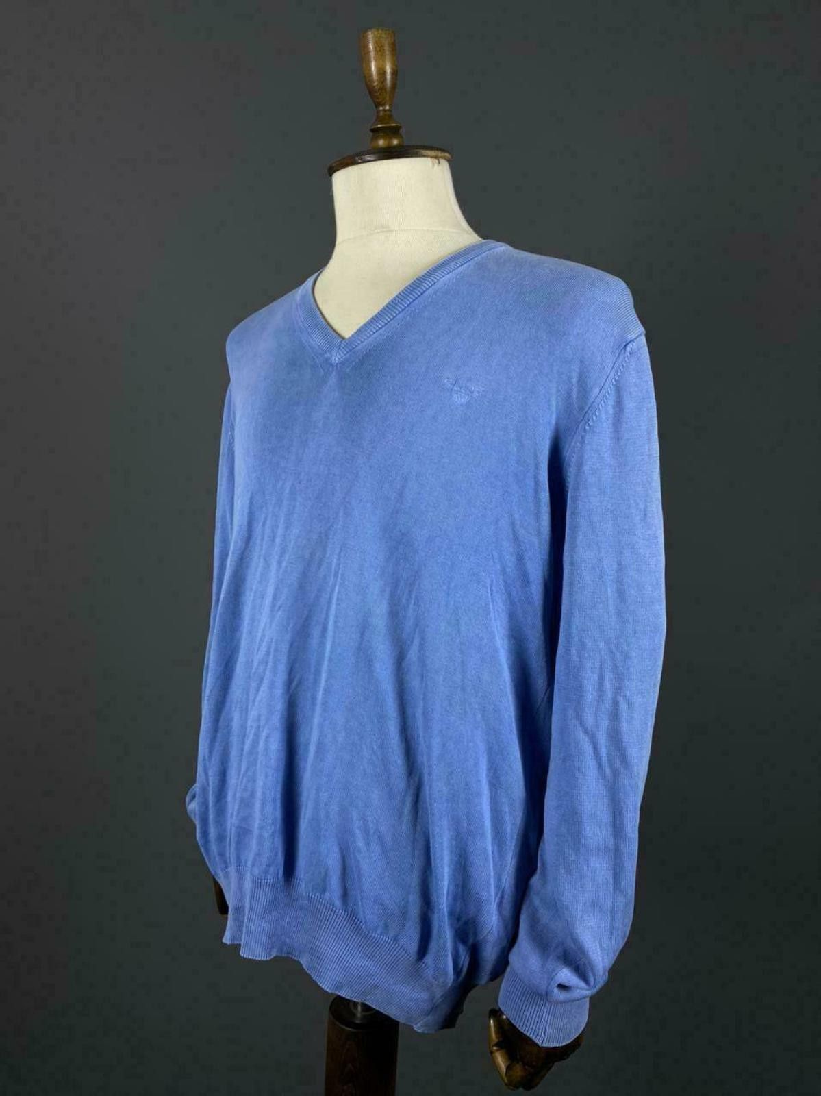 Gant Gant Blue V-Neck Cotton Sweater Size XL Pit to Pit 23" Size US XL / EU 56 / 4 - 1 Thumbnail