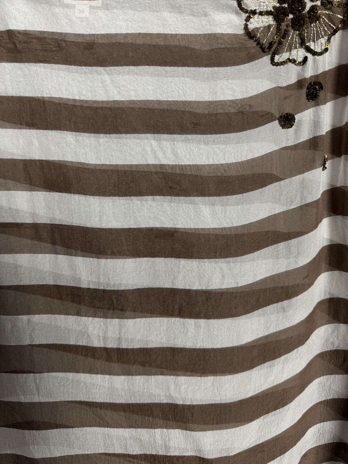 Kenzo Women’s Kenzo Paris Silk Blouse Striped Top Luxury Size 36 Size XS / US 0-2 / IT 36-38 - 17 Thumbnail
