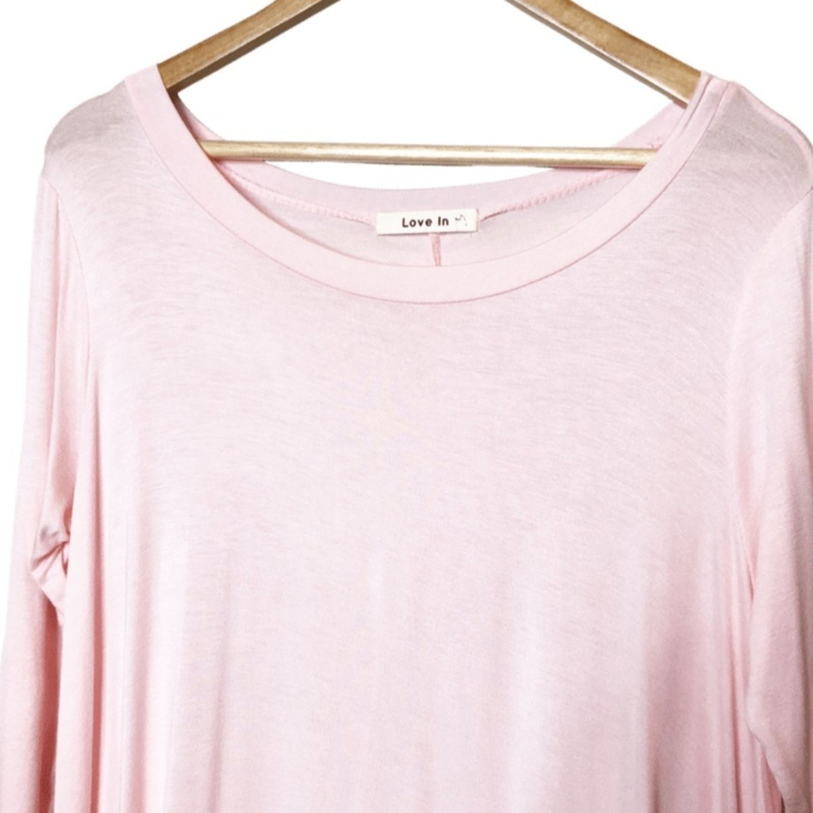 Other Love In 3/4 Sleeve Light Powder Pink Oversized Blouse Size M / US 6-8 / IT 42-44 - 6 Thumbnail