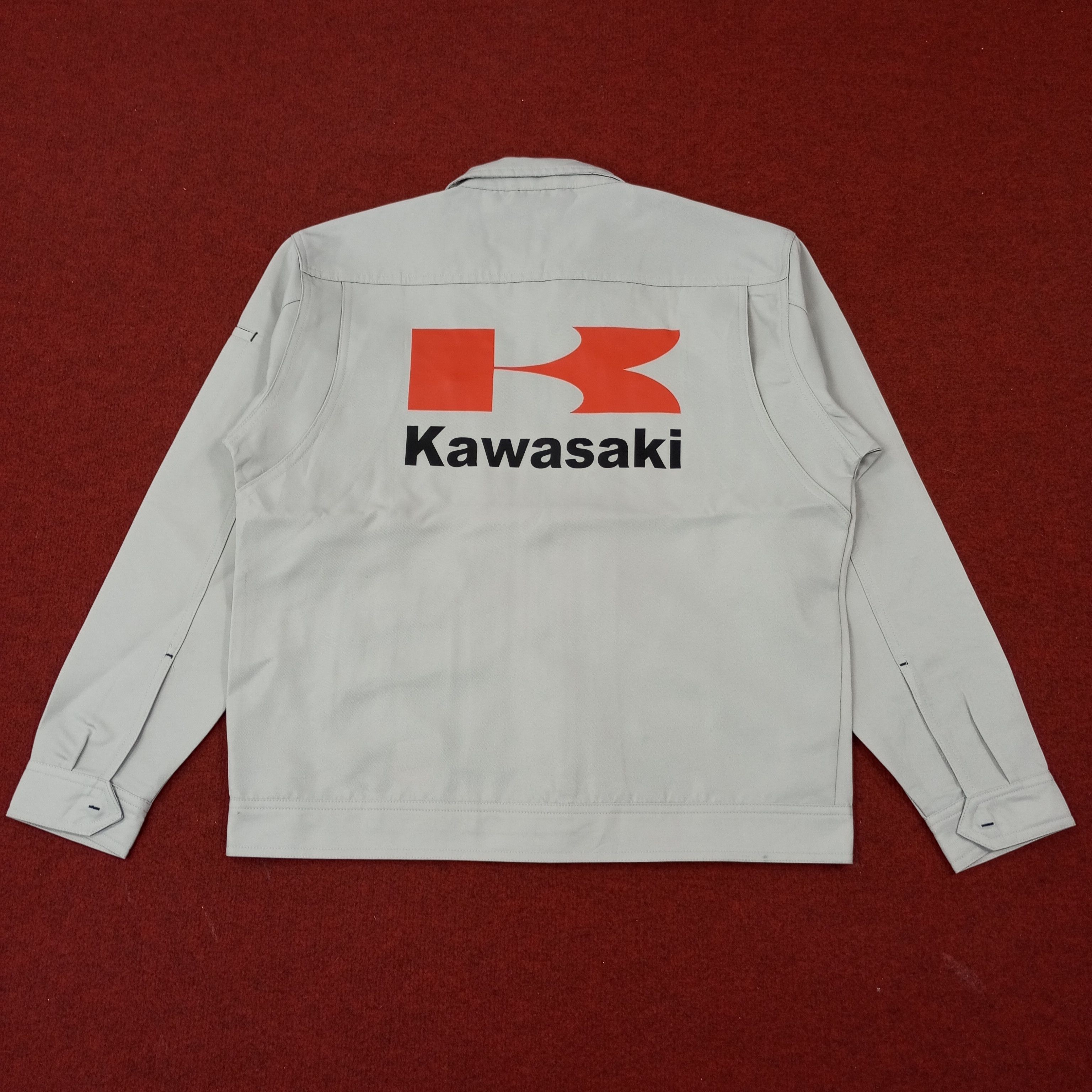 Japanese Brand × Vintage Kawasaki Japanese Motorsports Custom Art Jacket c231n28 Size US M / EU 48-50 / 2 - 1 Thumbnail