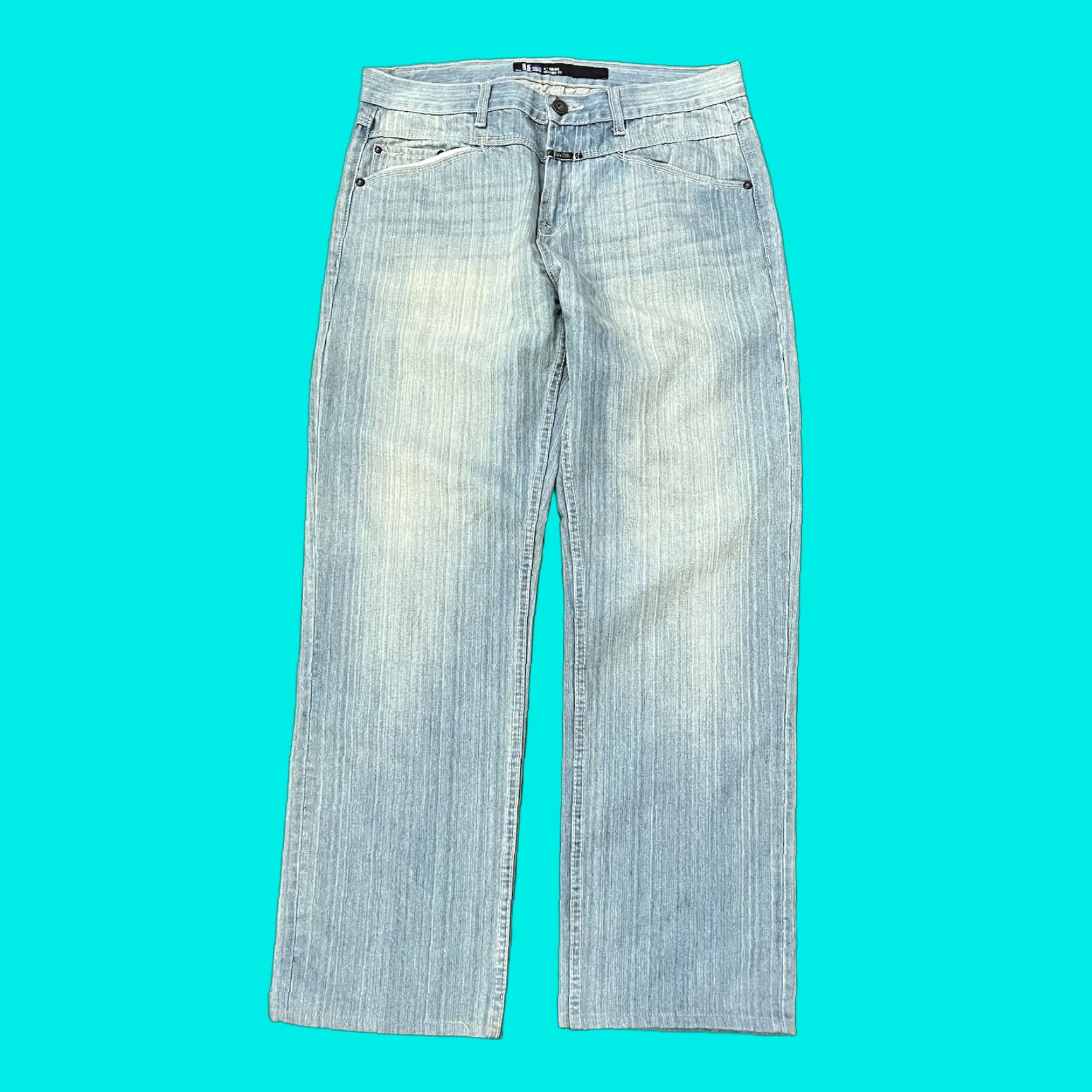 VINTAGE Girbaud Jeans Men 36x32 Relaxed Fit Wide Leg Blue Cotton