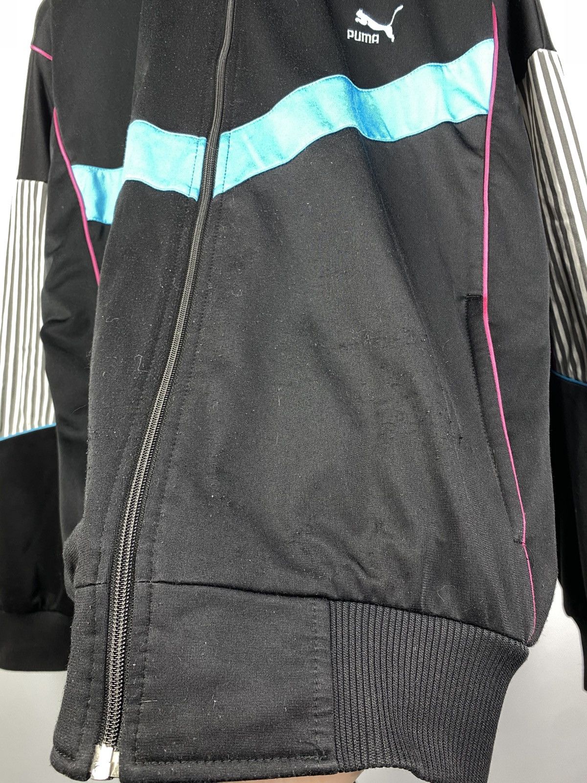 Puma × Vintage Vintage 90’s PUMA Sport Long Sleeve Track Full Zip Jacket L Size US L / EU 52-54 / 3 - 6 Thumbnail