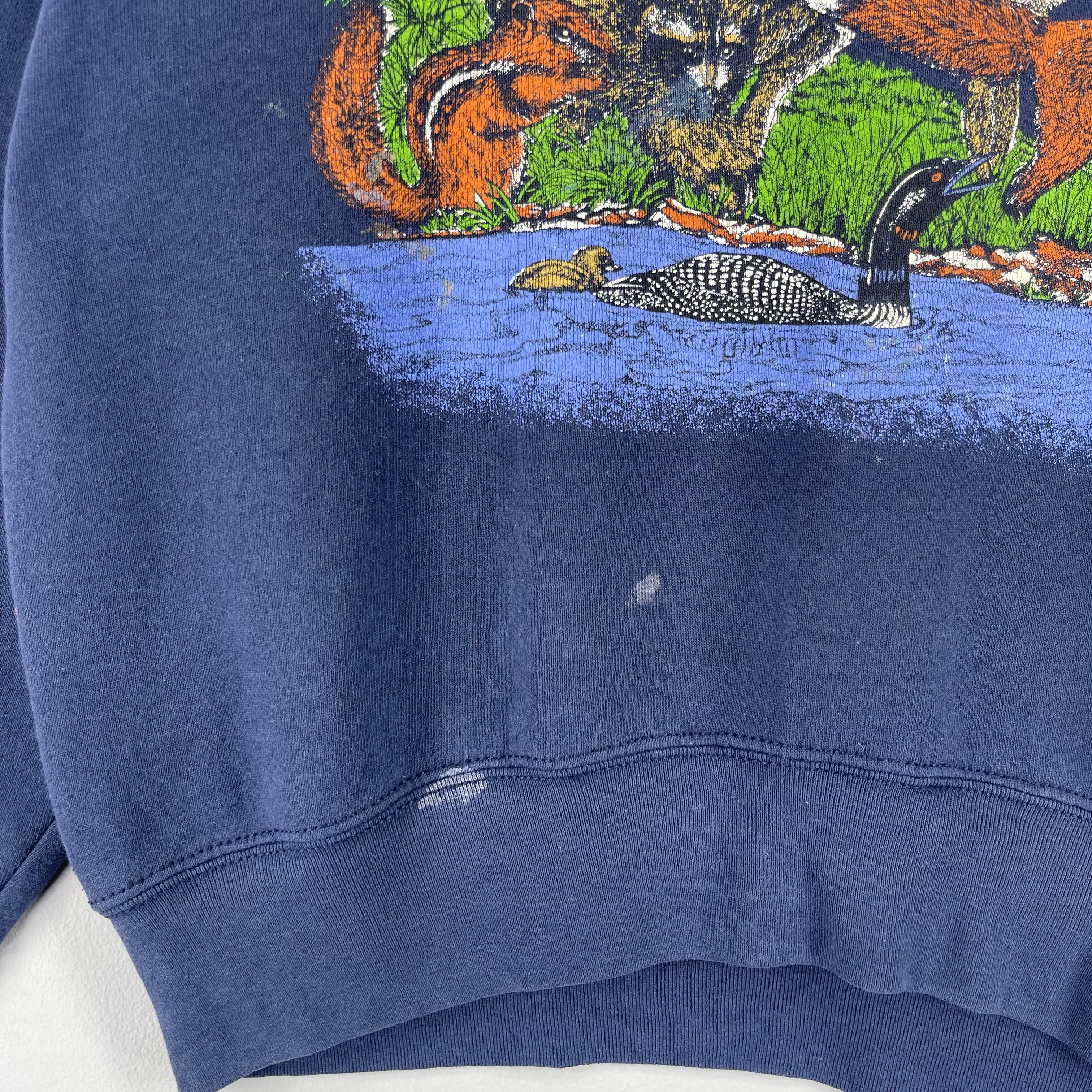 Habitat Vintage 90's National Park Forest Animal Wildlife Sweatshirt Size US L / EU 52-54 / 3 - 3 Thumbnail