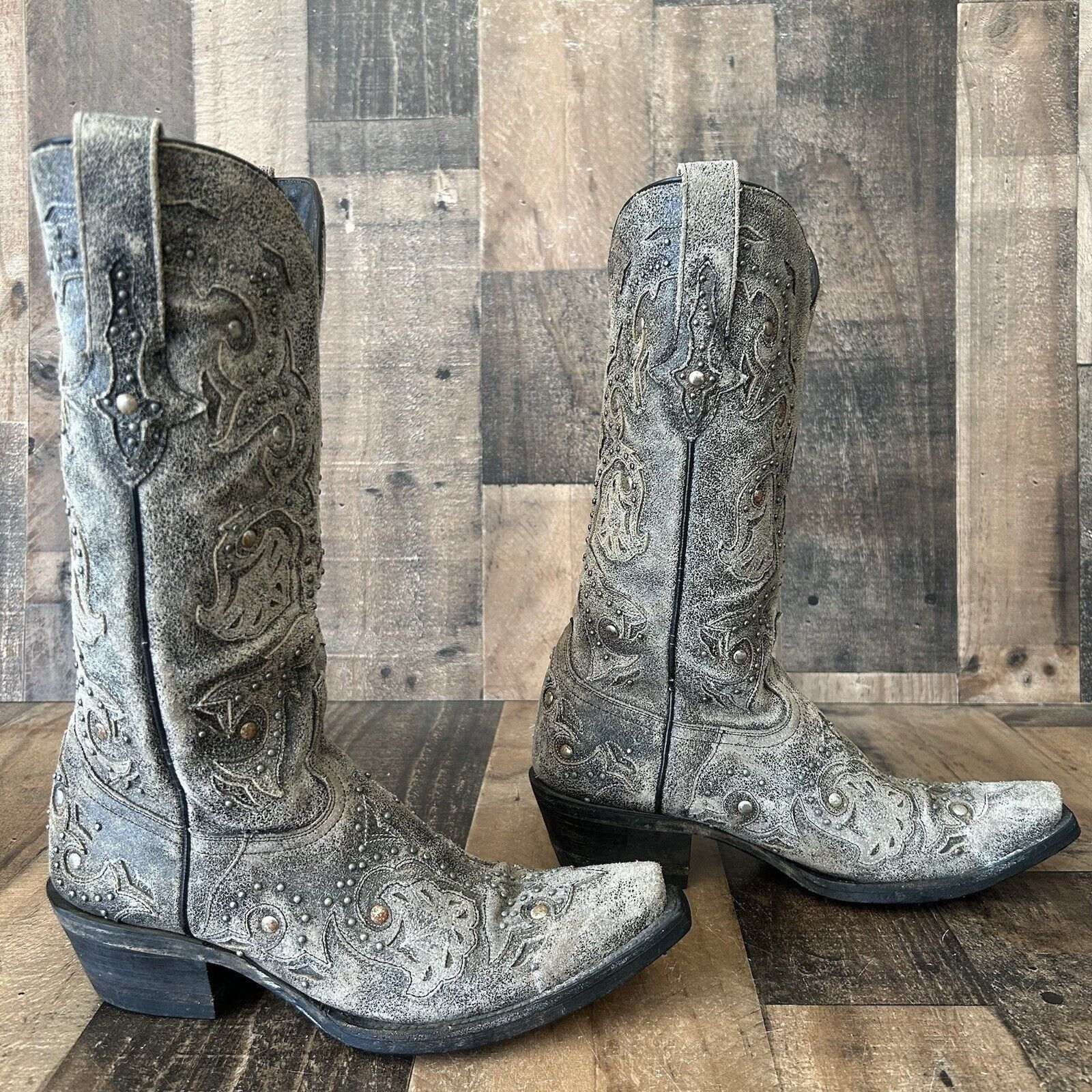 Lucchese Lucchese M5730 Snip Toe Studded Cowboy Boots Womens 6.5 B Size US 6.5 / IT 36.5 - 12 Thumbnail