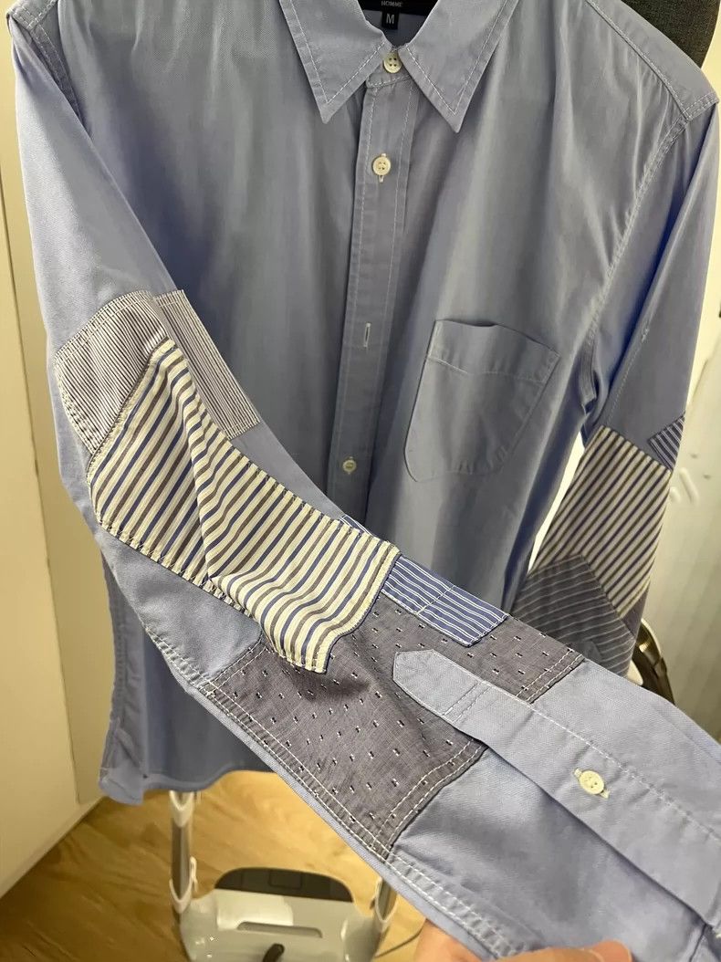 Comme des Garcons Comme Des Garcons Light blue patchwork shirt 2502-Nextarro Size US M / EU 48-50 / 2 - 3 Thumbnail