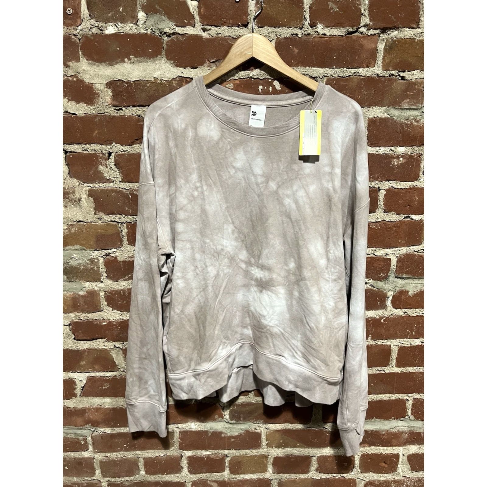 Vintage VINTAGE All In Motion Womens Brown Tie Dye Long Sleeve Pullover Sweatshirt 2XL NWT Size XXL / US 16-18 / IT 52-54 - 2 Thumbnail