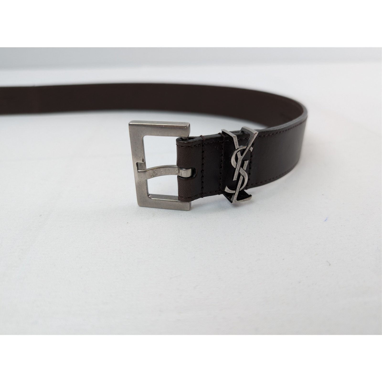 Saint Laurent Paris o1rshd1 Size: 85 / YSL Cintura Vegetal Icard Aged Belt Brown Size 34 - 8 Thumbnail