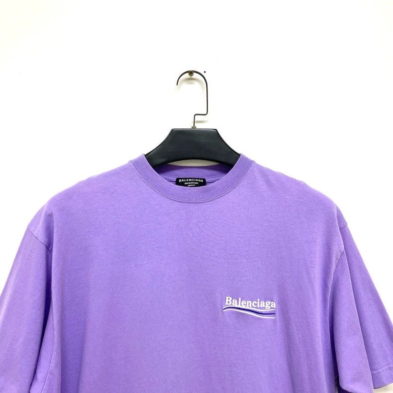 Balenciaga Balenciaga Purple Embroidered Coke Short Sleeve Tee Size US S / EU 44-46 / 1 - 3 Thumbnail