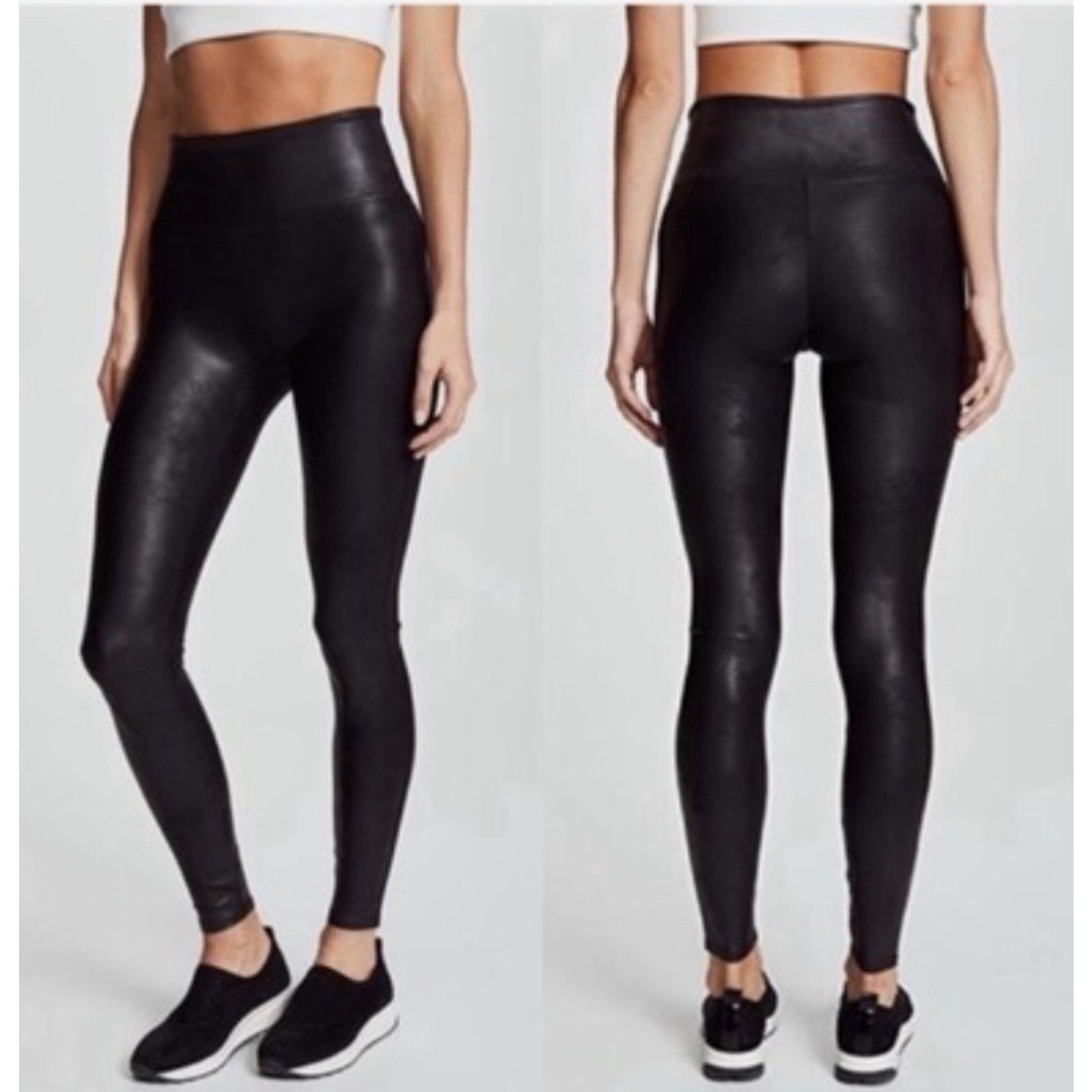 Spanx Spanx Faux Leather Black Leggings Women’s Size M A003184 Size 27" / US 4 / IT 40 - 1 Thumbnail