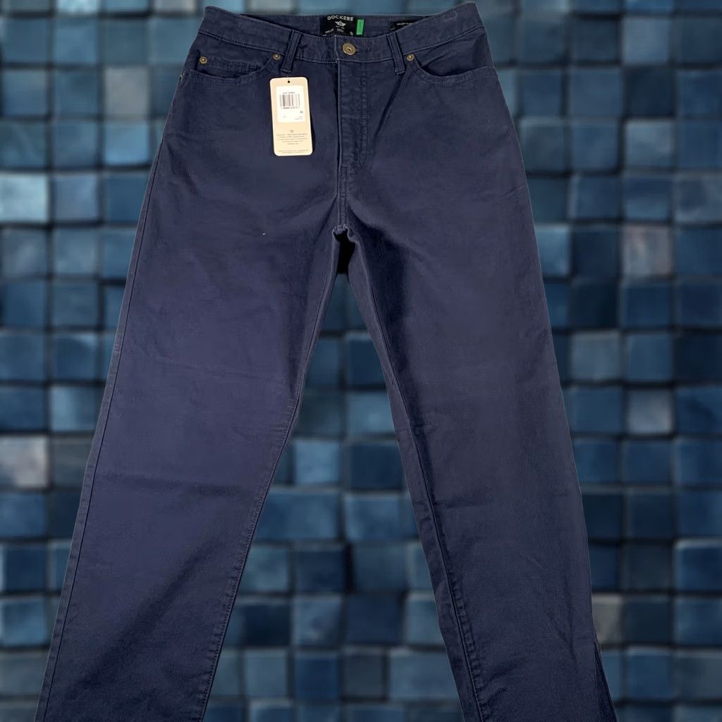 Dockers Dockers Jeans Womens 27 Navy High Slim High Rise Tapered Stretch Denim Size 27" / US 4 / IT 40 - 1 Thumbnail
