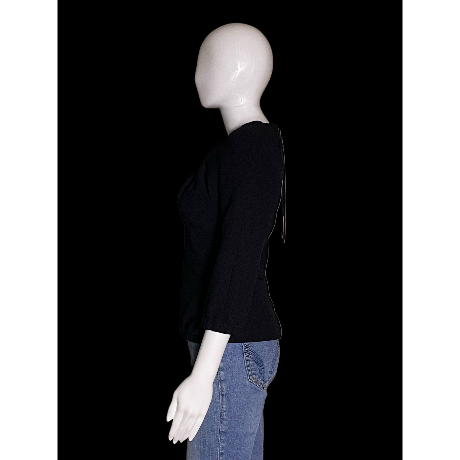 Louis Vuitton 2006 Louis Vuitton Black Wool and Silk Top By Marc Jacob Size XS / US 0-2 / IT 36-38 - 6 Thumbnail