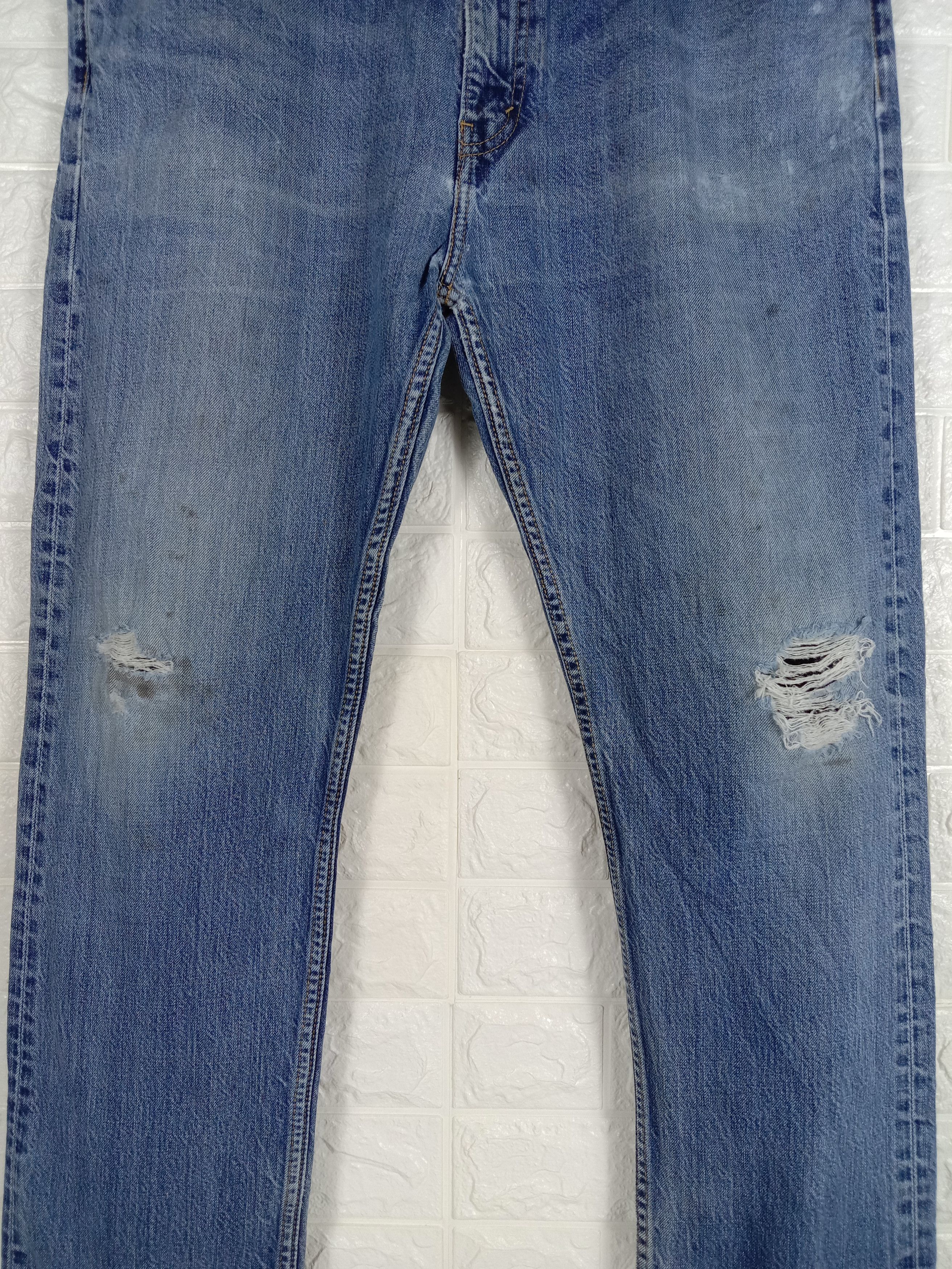 Vintage Levi's 508 Ripped Jeans Earth Tone Distressed Denim