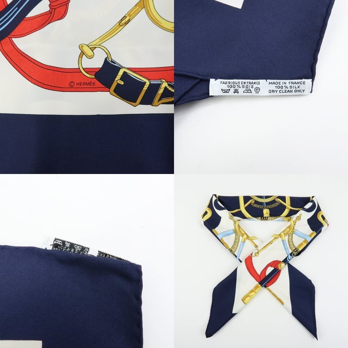 Hermes Hermes Carre 90 Eperon d'or Silk Scarf Multicolor Size ONE SIZE - 5 Thumbnail