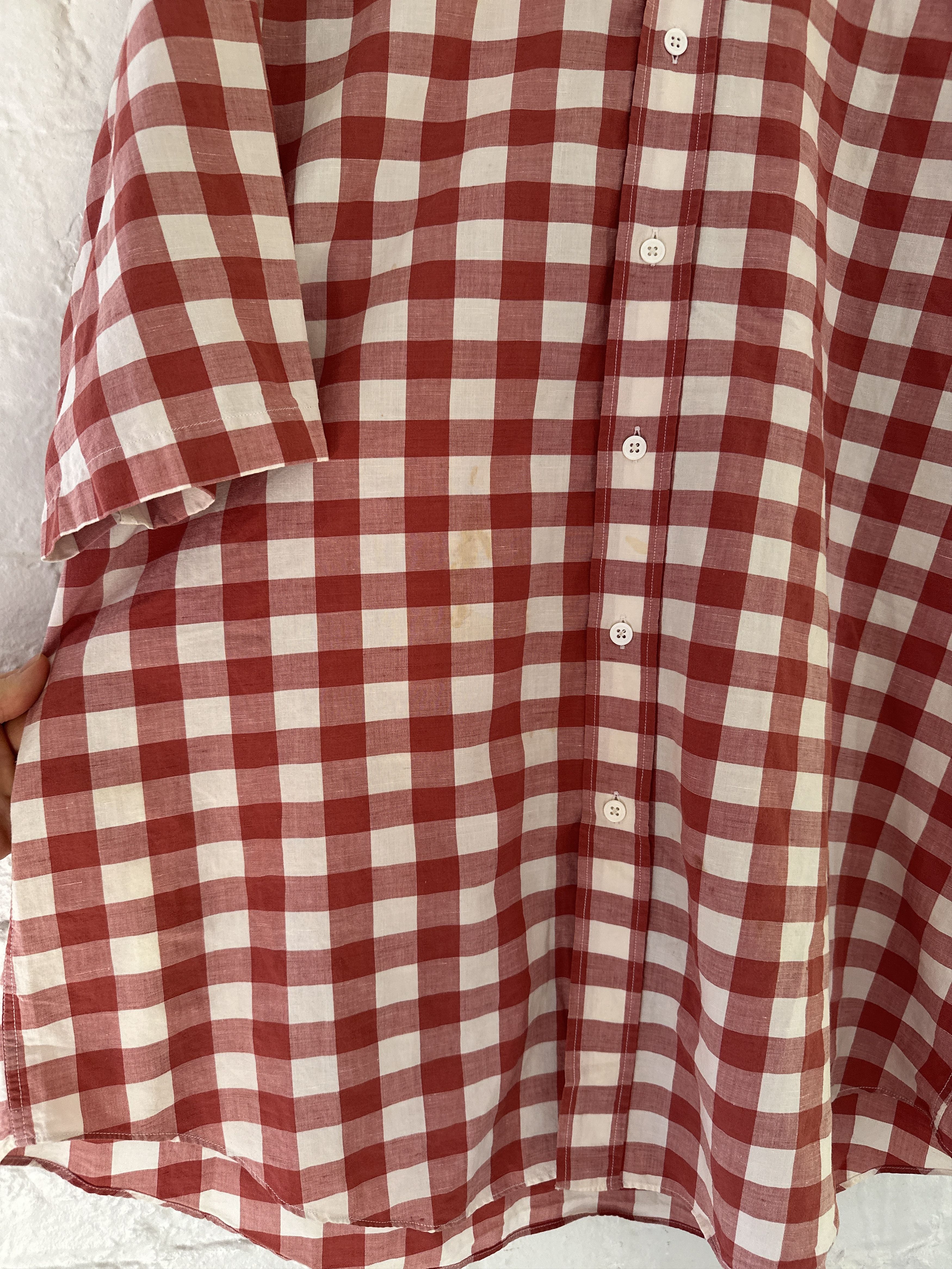 Acne Studios Acne Studios Oversized Checkered Short Sleeve Shirt Size US M / EU 48-50 / 2 - 2 Thumbnail