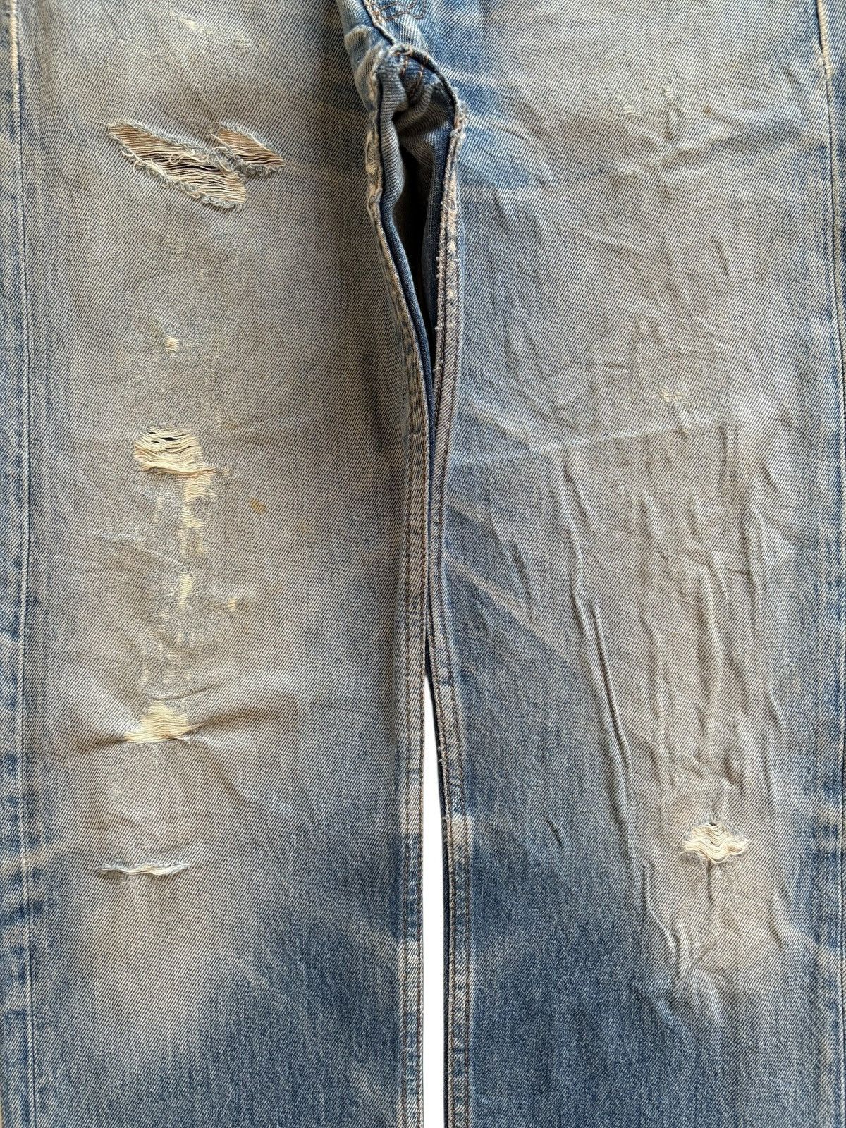 LVC × Levi's × Levi's Vintage Clothing Vintage 90s Levis 501 Mud Wash Distressed Ripped Loose Jean Size US 31 - 5 Thumbnail