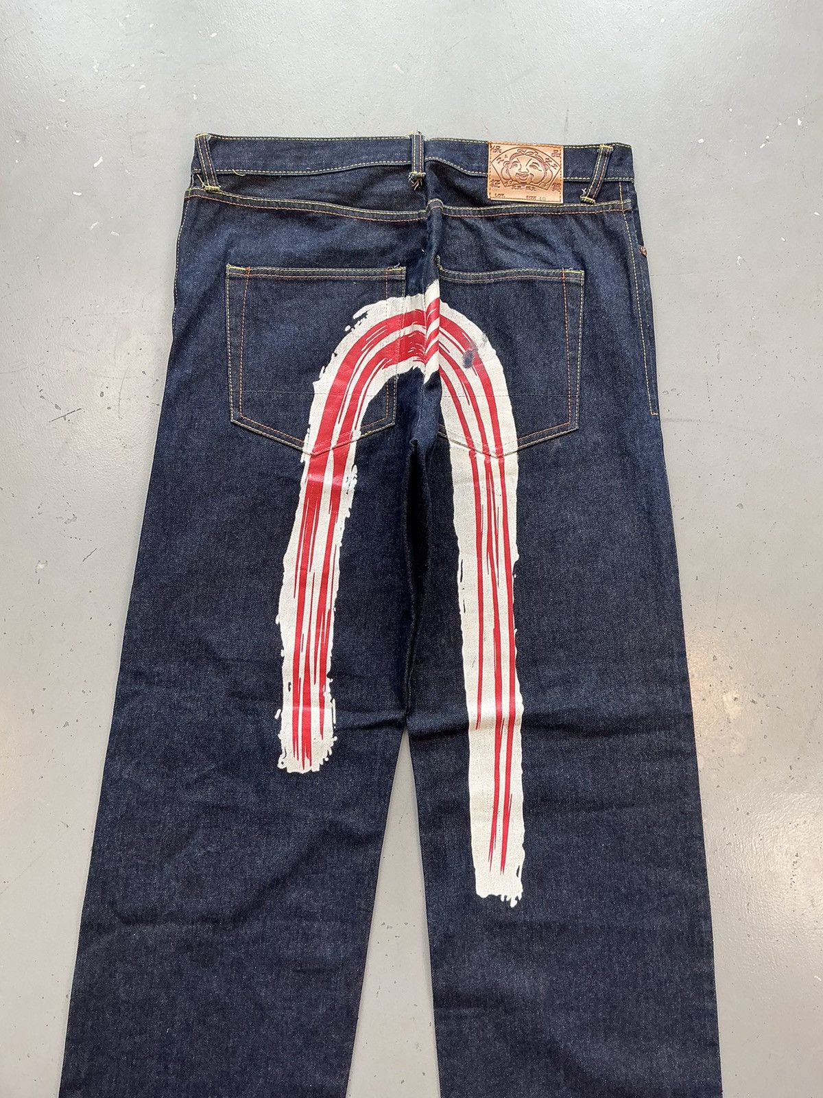 Japanese Brand × Vintage Vintage Evisu inspired diecock seagull printed denim Size US 38 / EU 54 - 10 Thumbnail