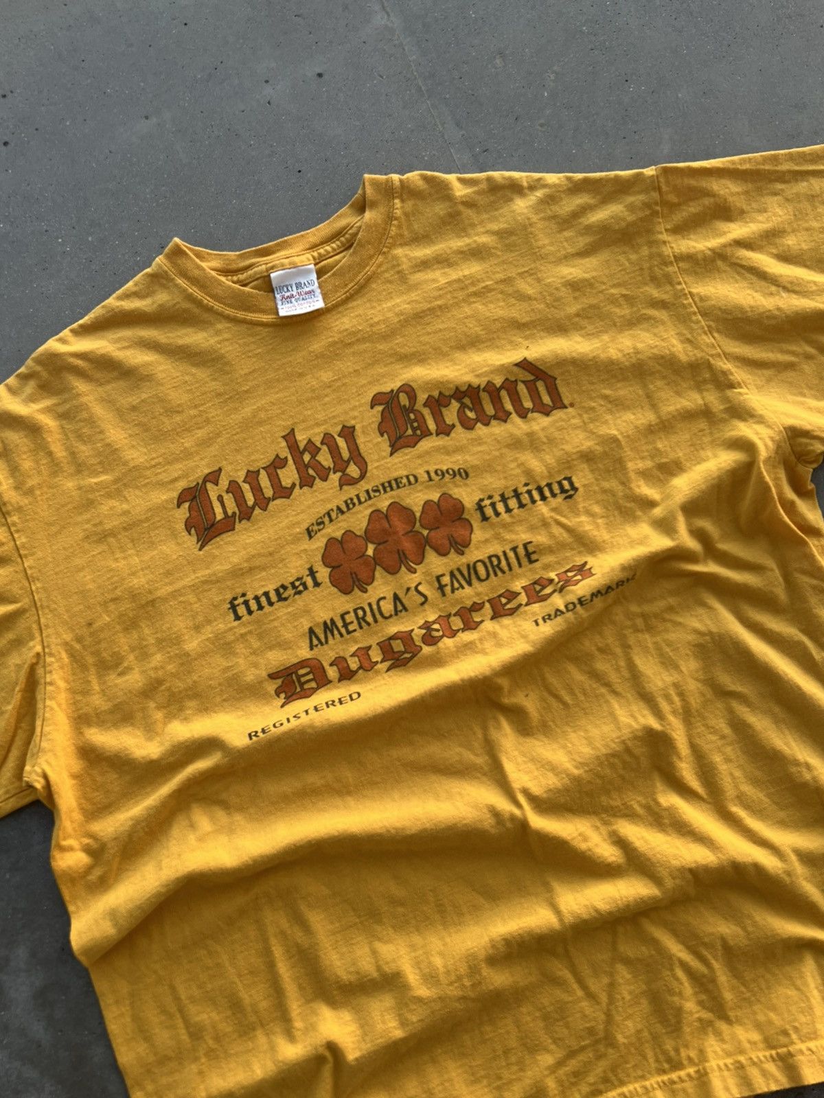 Lucky Brand × Vintage 💛 Vintage 90s Lucky Brand Made in U.S.A T-shirt Size US L / EU 52-54 / 3 - 2 Thumbnail
