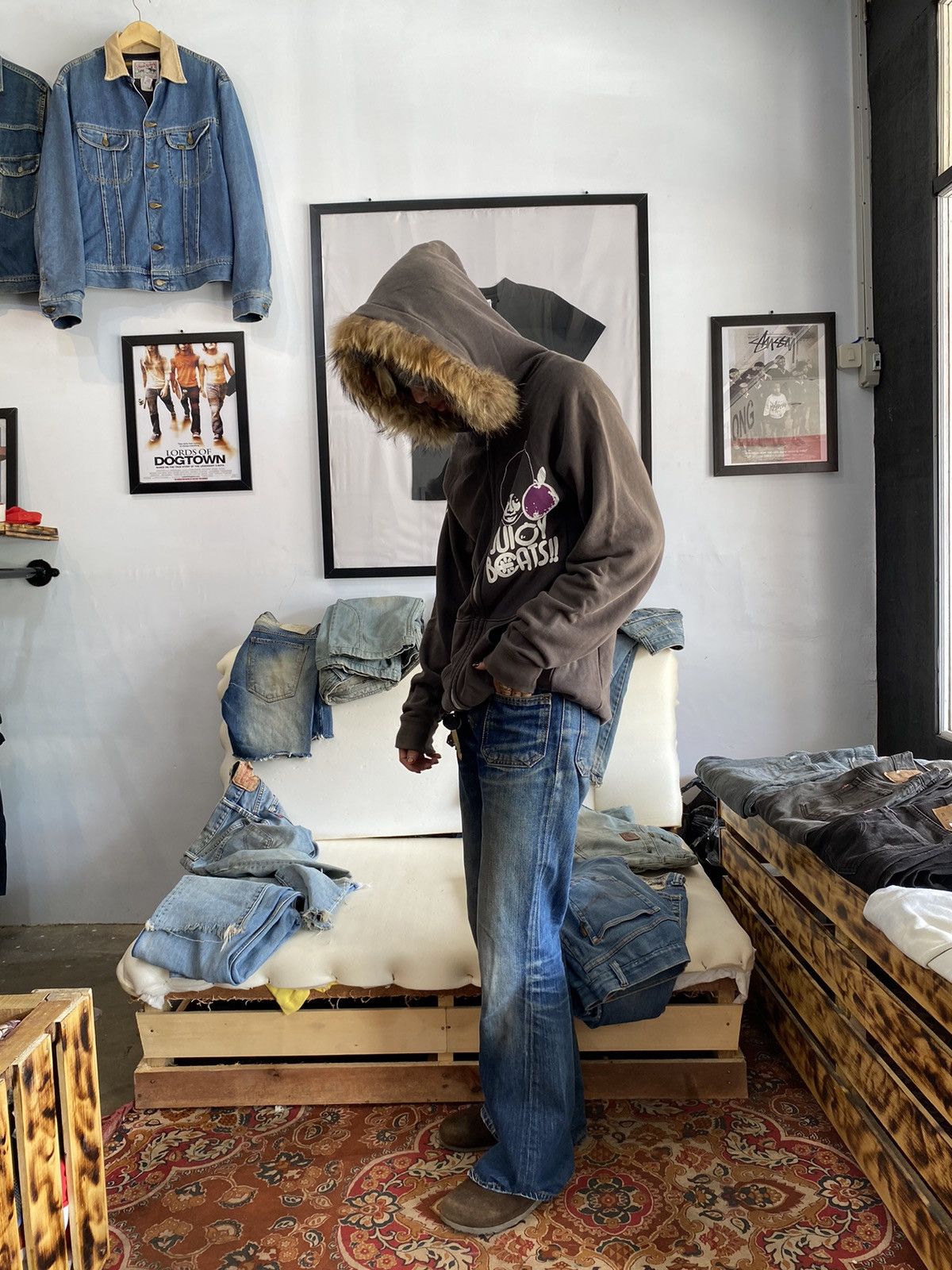 If Six Was Nine × Japanese Brand × Le Grande Bleu (L.G.B.) Fur hoodie juicy beats souls Size US L / EU 52-54 / 3 - 11 Thumbnail