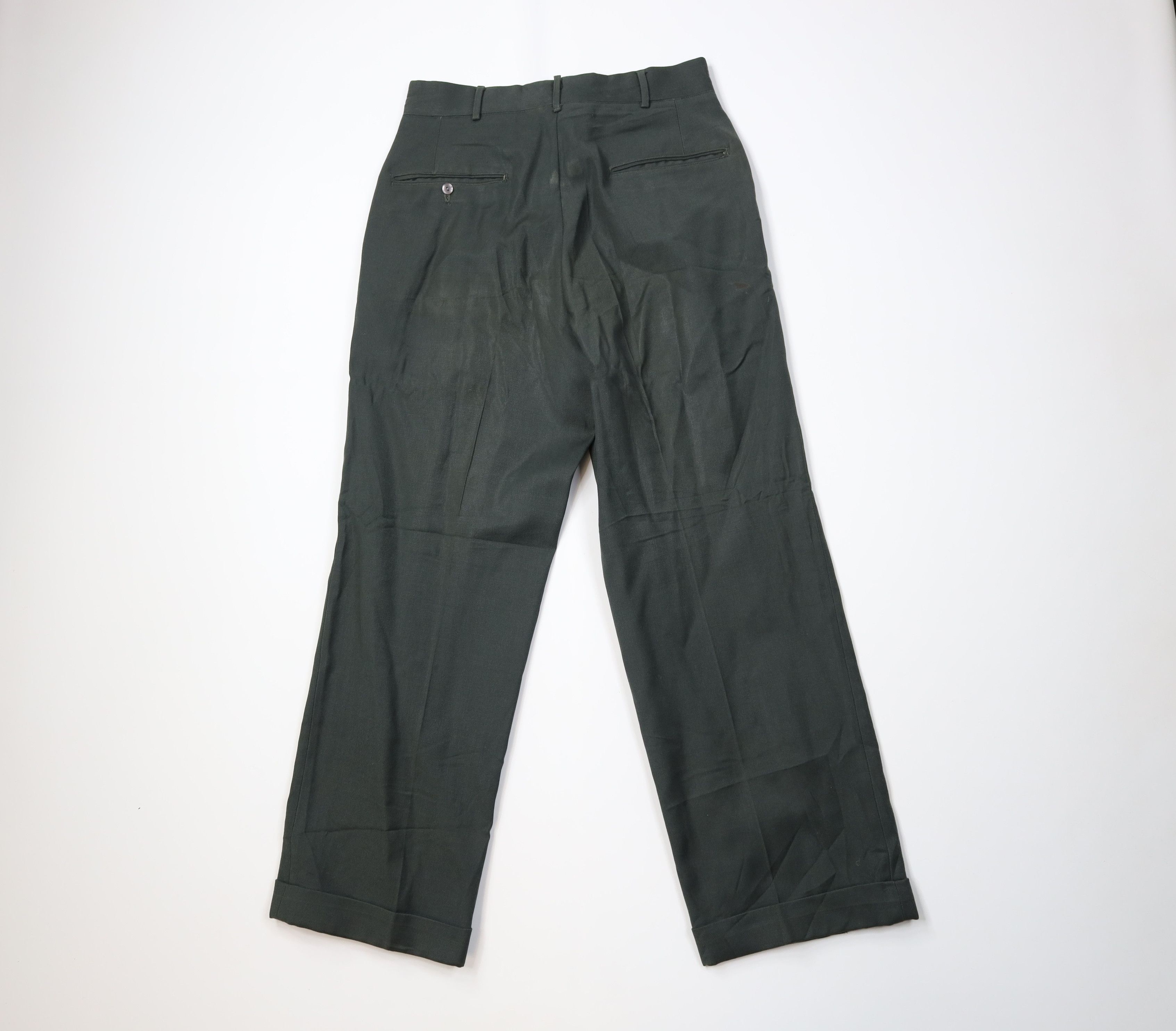 Vintage Vintage 50s Korean War Wool Shade NR 44 Serge Class 3 Pants Size US 31 - 13 Thumbnail