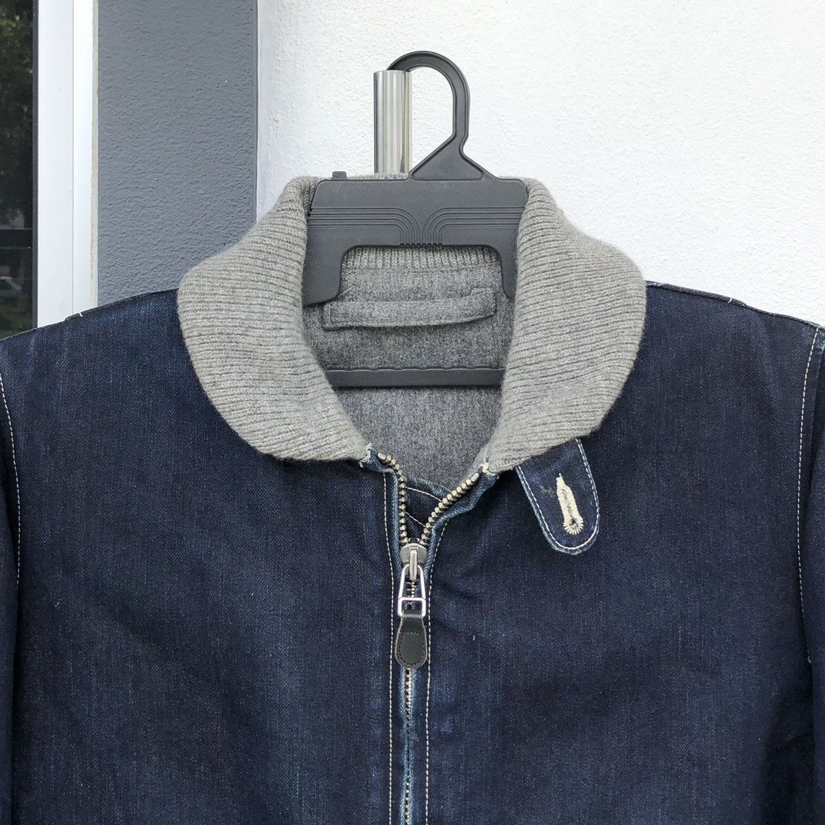 Vintage Vintage TRIMRAGH Japanese Ma-1 Denim Bomber Jacket Size US M / EU 48-50 / 2 - 10 Thumbnail