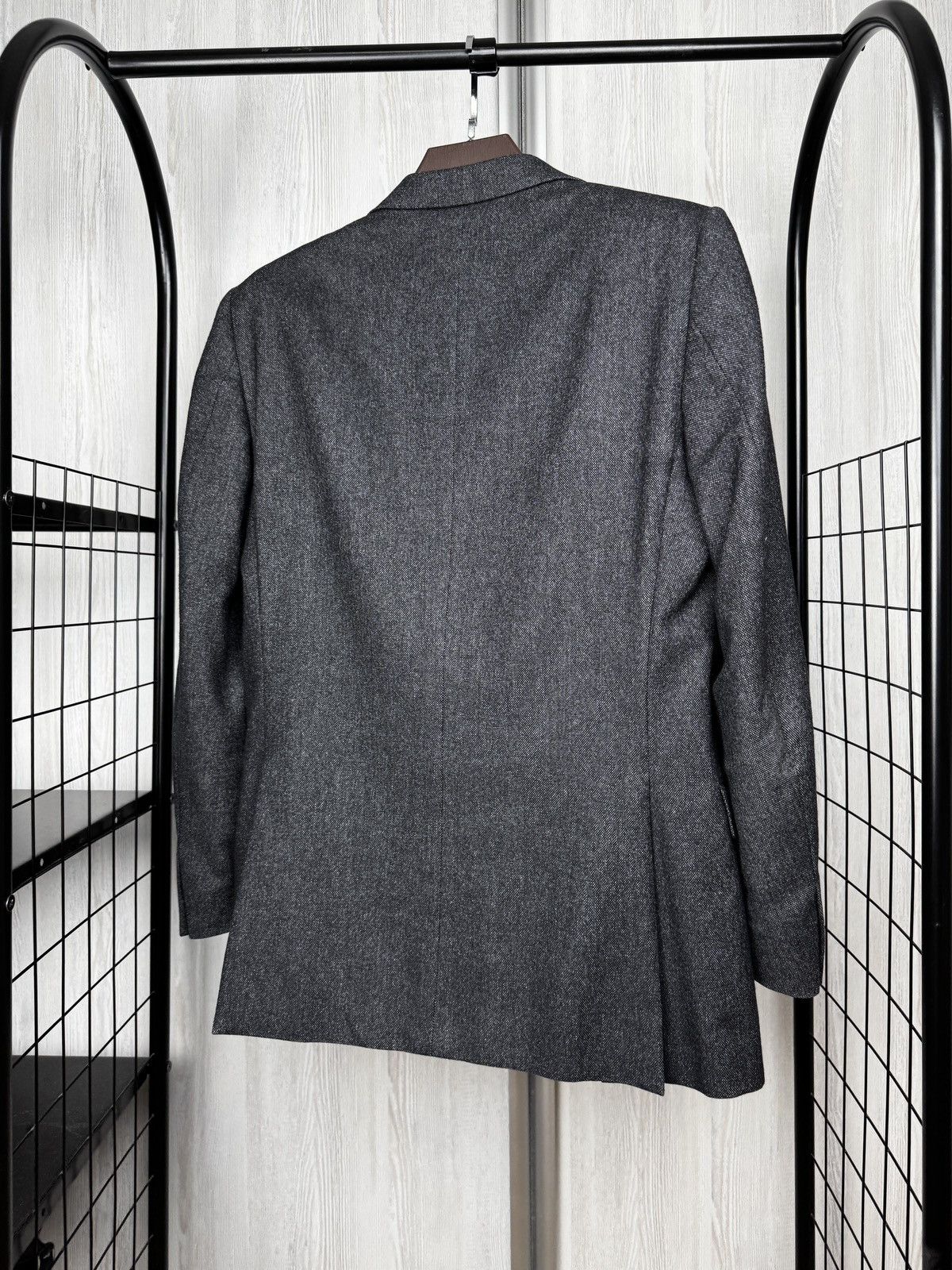 Z Zegna Z Zegna City Grey Wool Bamboo Cashmr Silk Tweed style blazer Size 40R - 6 Thumbnail