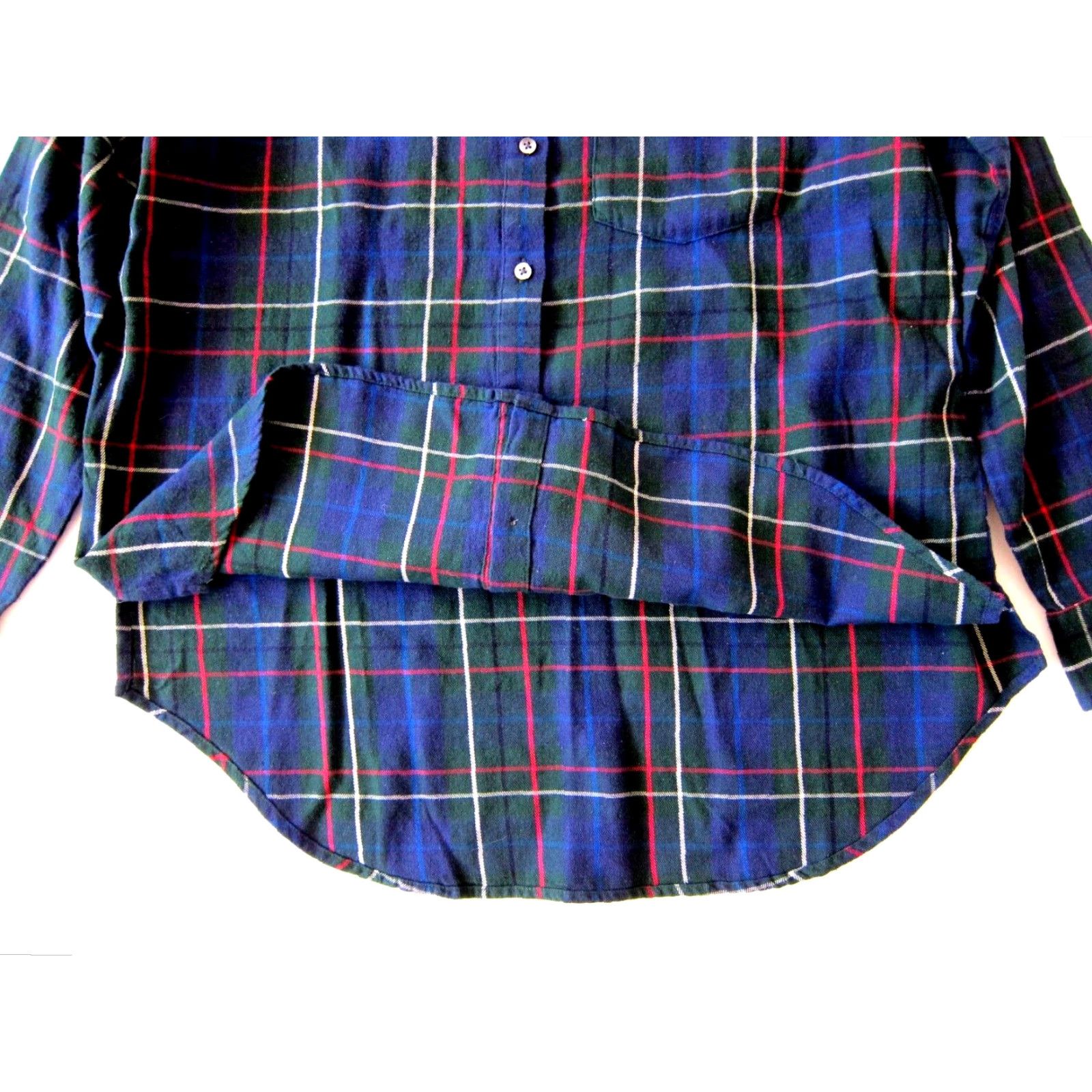 Madewell Madewell Blouse Shirt 100% Cotton Blue Green Plaid Flannel Button Down Long Sleeve S Womens Size S / US 4 / IT 40 - 7 Thumbnail