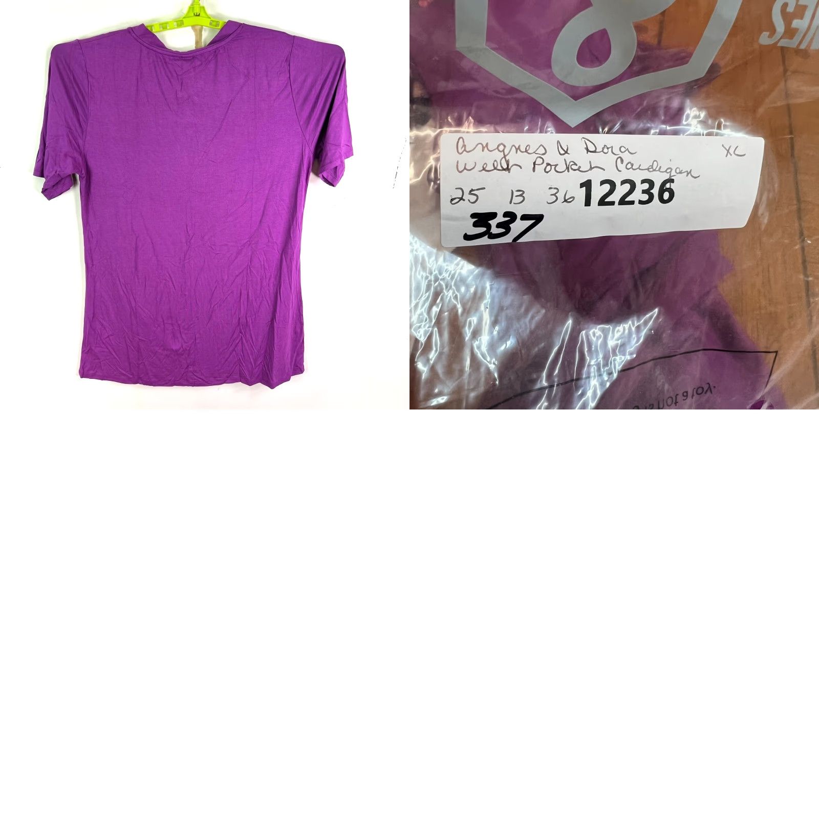 Vintage VINTAGE Agnes & Dora Womens Tunic Top XL Purple Casual Knit 3/4 Sleeve Pockets Blouse Size XL / US 12-14 / IT 48-50 - 8 Thumbnail