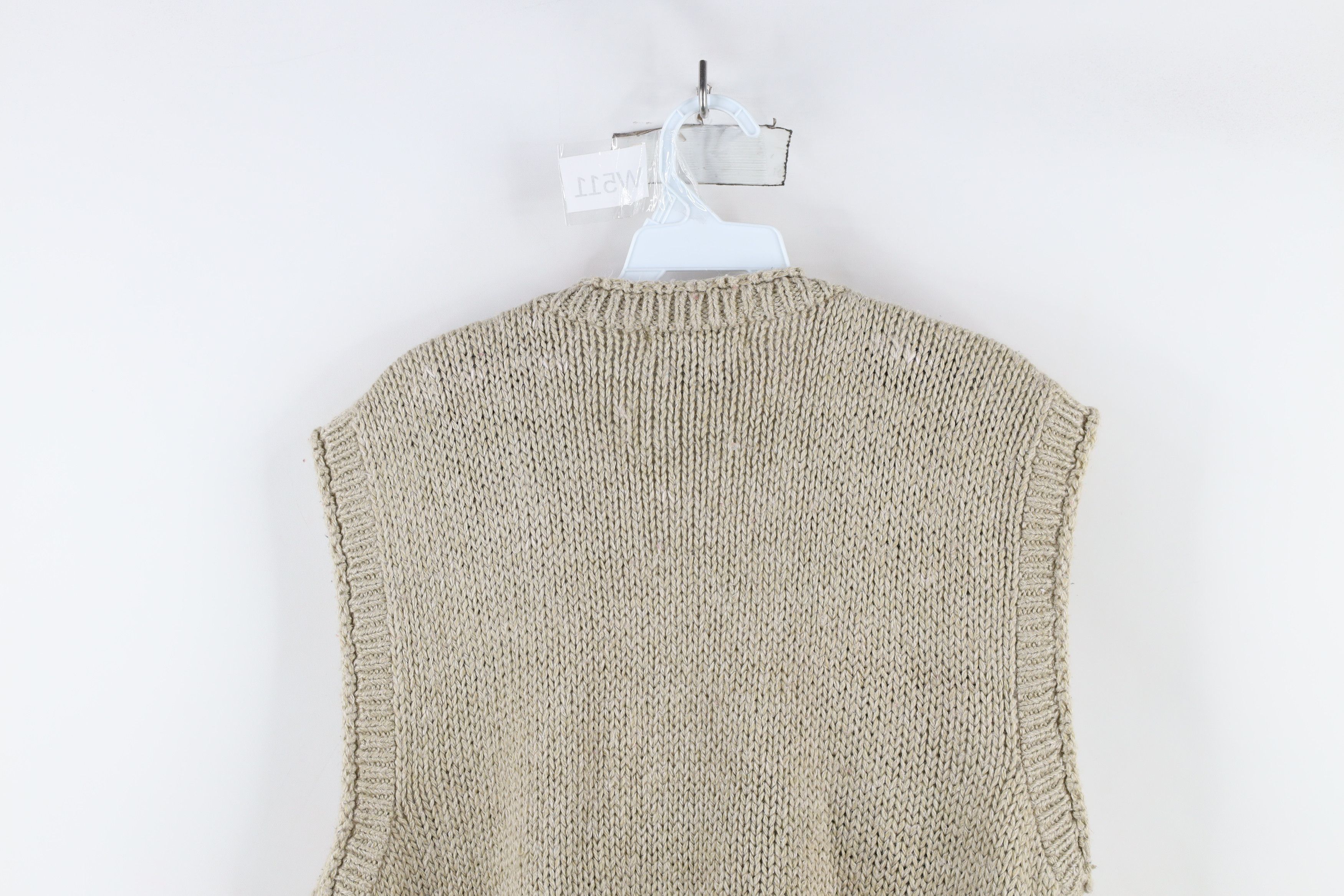 Vintage Vintage 90s Streetwear Flower Embroidered Knit Sweater Vest Size L / US 10 / IT 46 - 11 Thumbnail