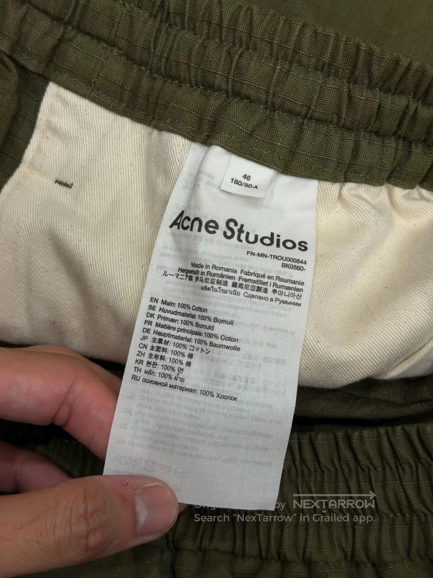 Acne Studios Acne Studio Green Cargo Pants. Size US 30 / EU 46 - 6 Thumbnail