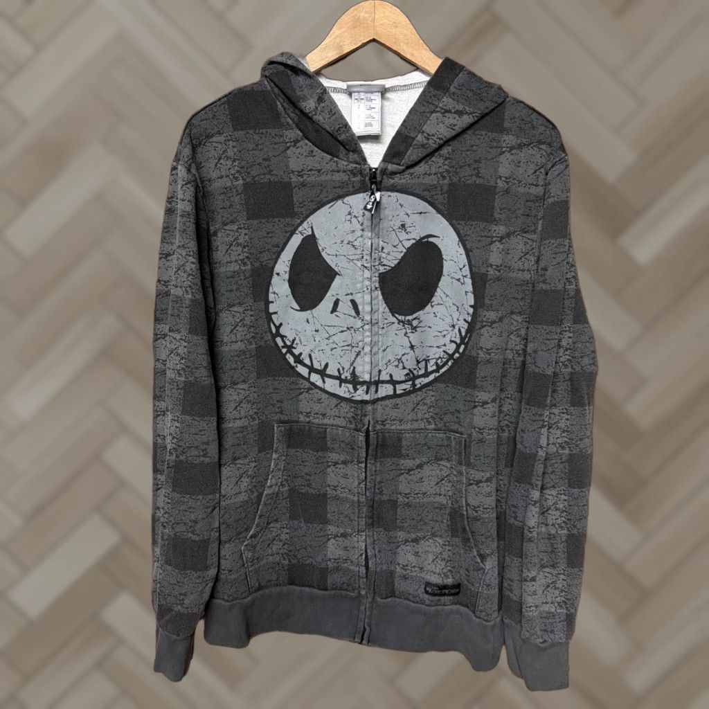 Disney VINTAGE Disney Parks Jack Skellington Nightmare Before Christmas Striped Hoodie Large Size US L / EU 52-54 / 3 - 1 Thumbnail