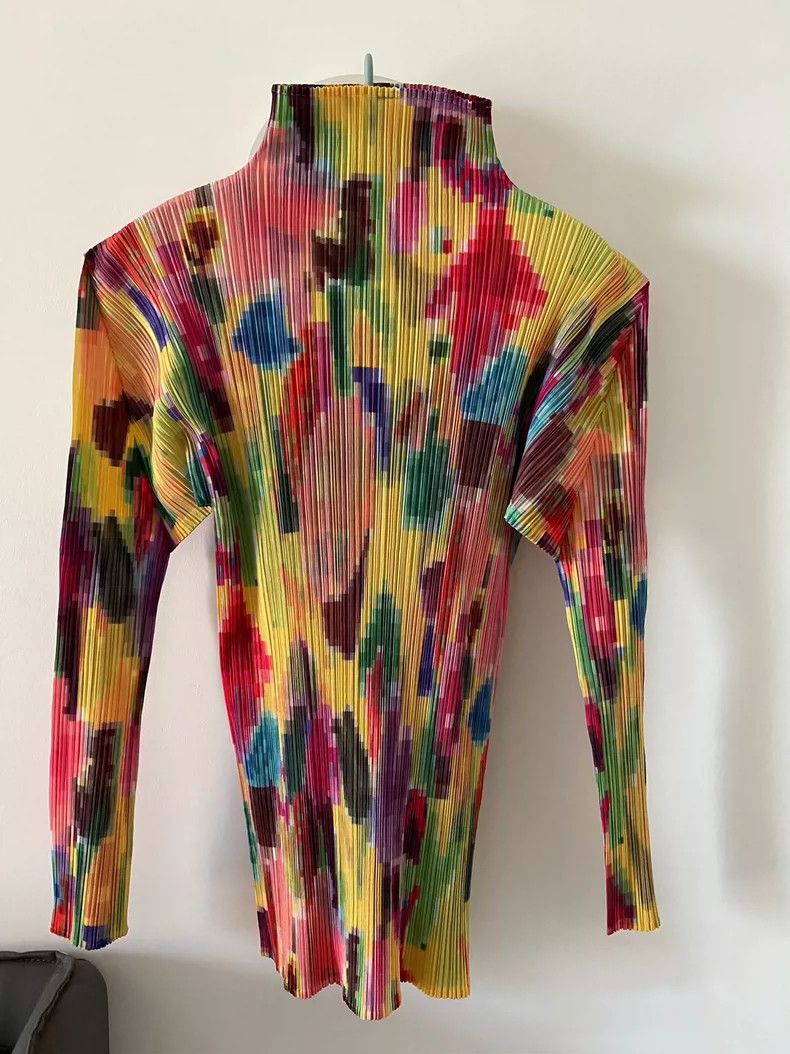 Issey Miyake Issey Miyake size:3 Yellow and red Mosaic long sleeves Size M / US 6-8 / IT 42-44 - 1 Thumbnail