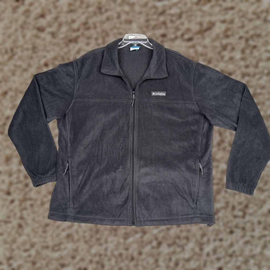 Vintage Columbia Jacket Mens 2XL Black Full Zip Pockets Fleece Outdoor Hiking Warm Size US XXL / EU 58 / 5 - 1 Thumbnail