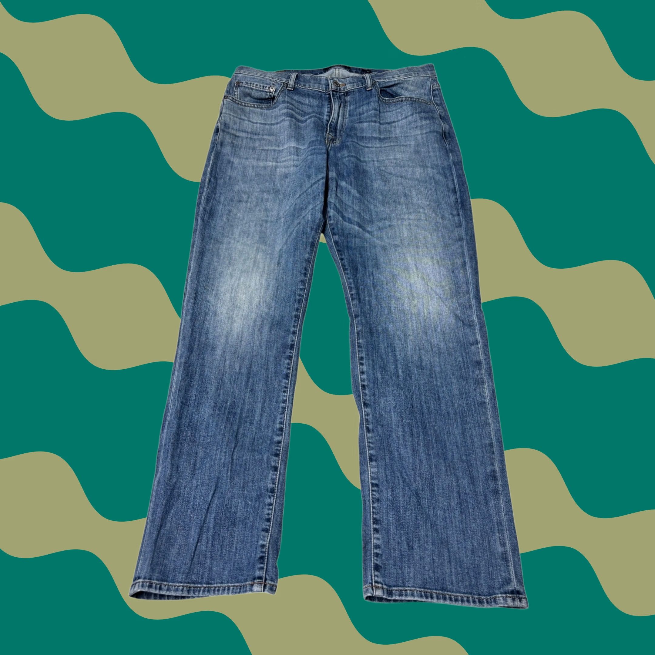 Lucky Brand Lucky Brand 410 Athletic Slim Jeans Mens 34x30 Blue Candiani Denim Stretch Size US 34 / EU 50 - 1 Thumbnail