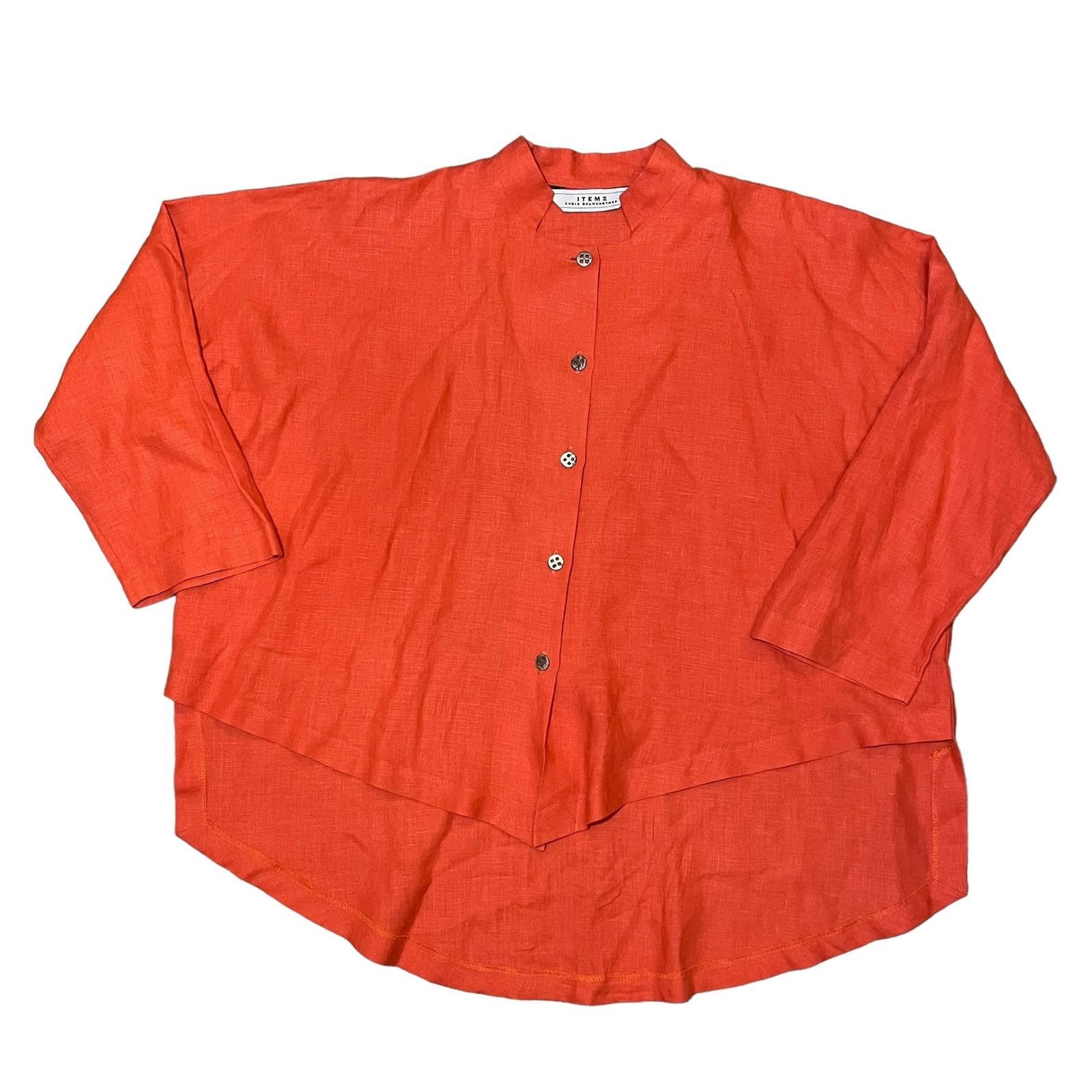 Other ITEMZ Chris Baumgartner Button Up Top Linen Boho One Size Size ONE SIZE - 1 Thumbnail