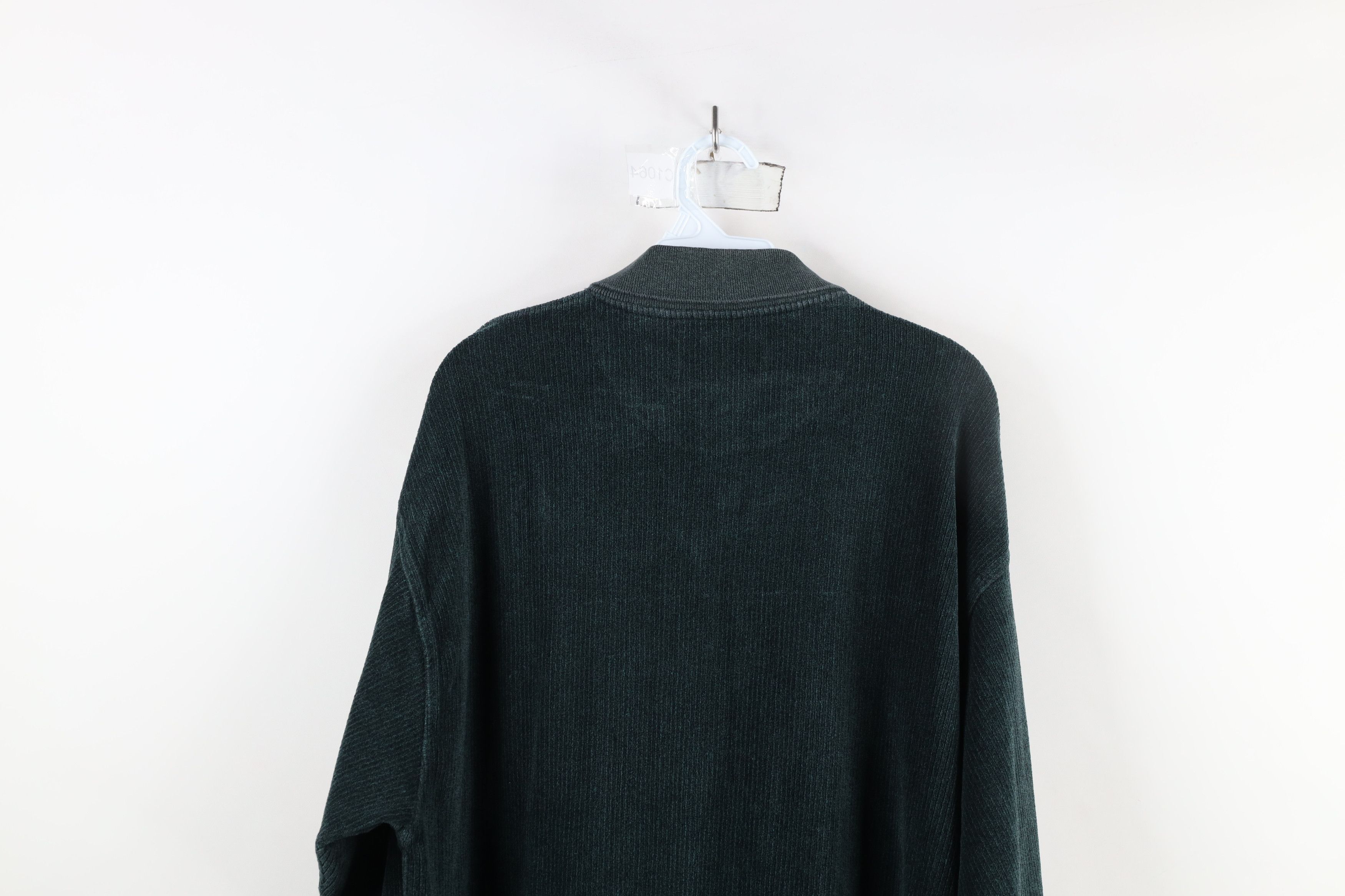 Vintage Vintage 90s Streetwear Ribbed Collared Long Sleeve Polo Size US XL / EU 56 / 4 - 11 Thumbnail