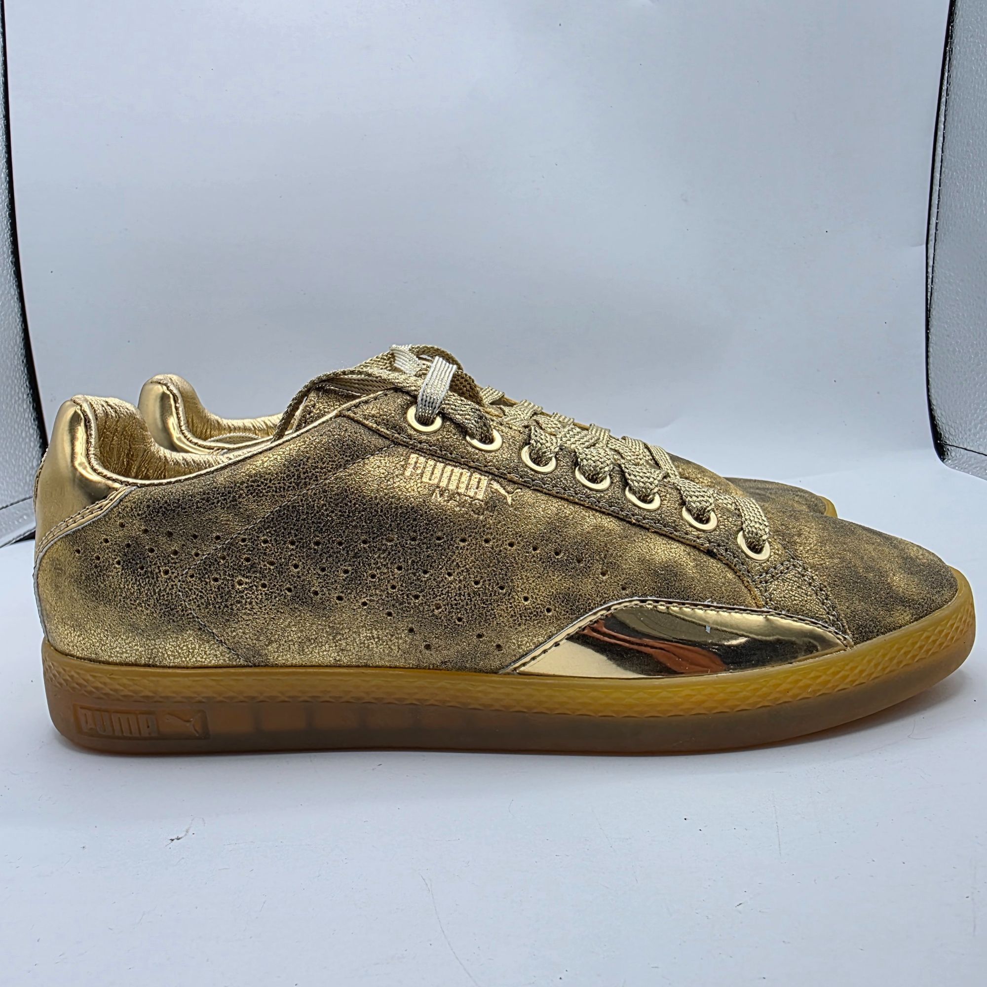 Puma Puma Match Lo Gold Womens Size 8.5 Sneaker Shoes Casual Walk Size US 8.5 / IT 38.5 - 12 Thumbnail
