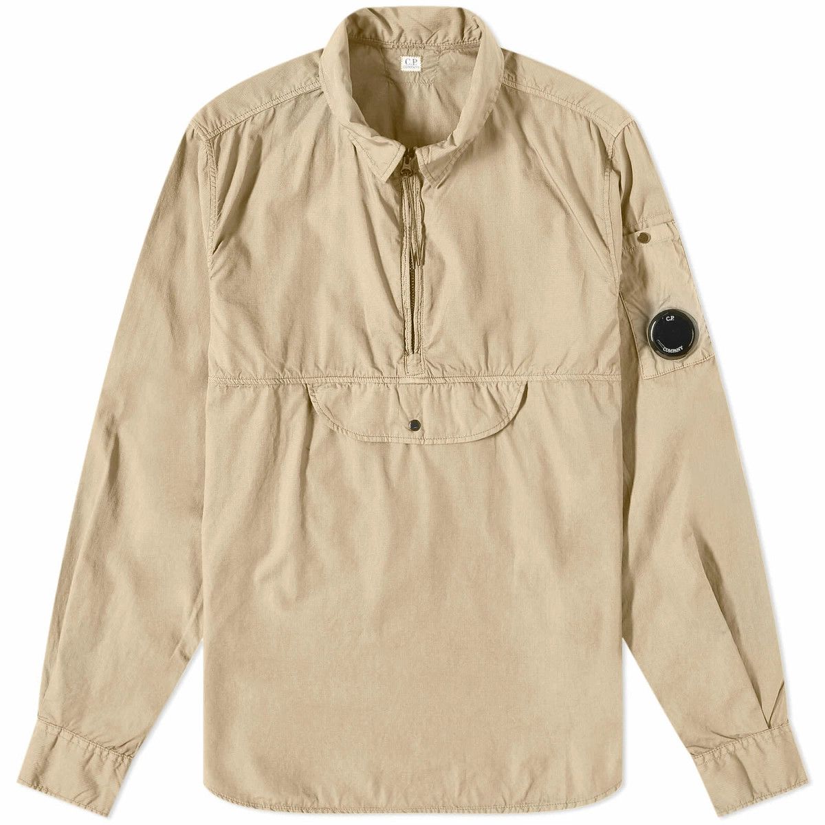 C.P. Company o1y1224 Solid Color Shirt in Beige Size US M / EU 48-50 / 2 - 1 Thumbnail