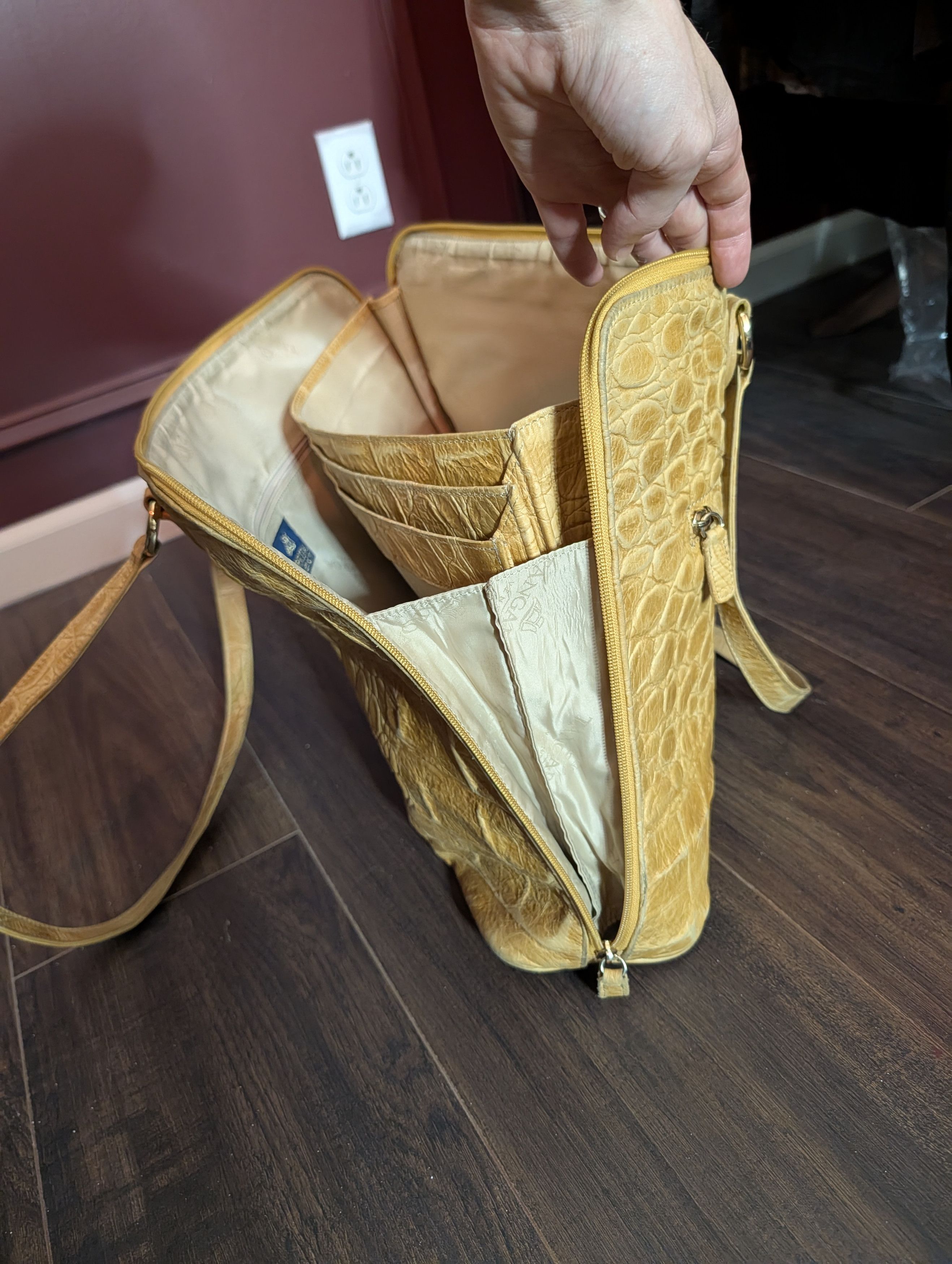 Italia Independent TANGAROA Real Crocodile XL Zip Double Handle bag Size ONE SIZE - 15 Thumbnail