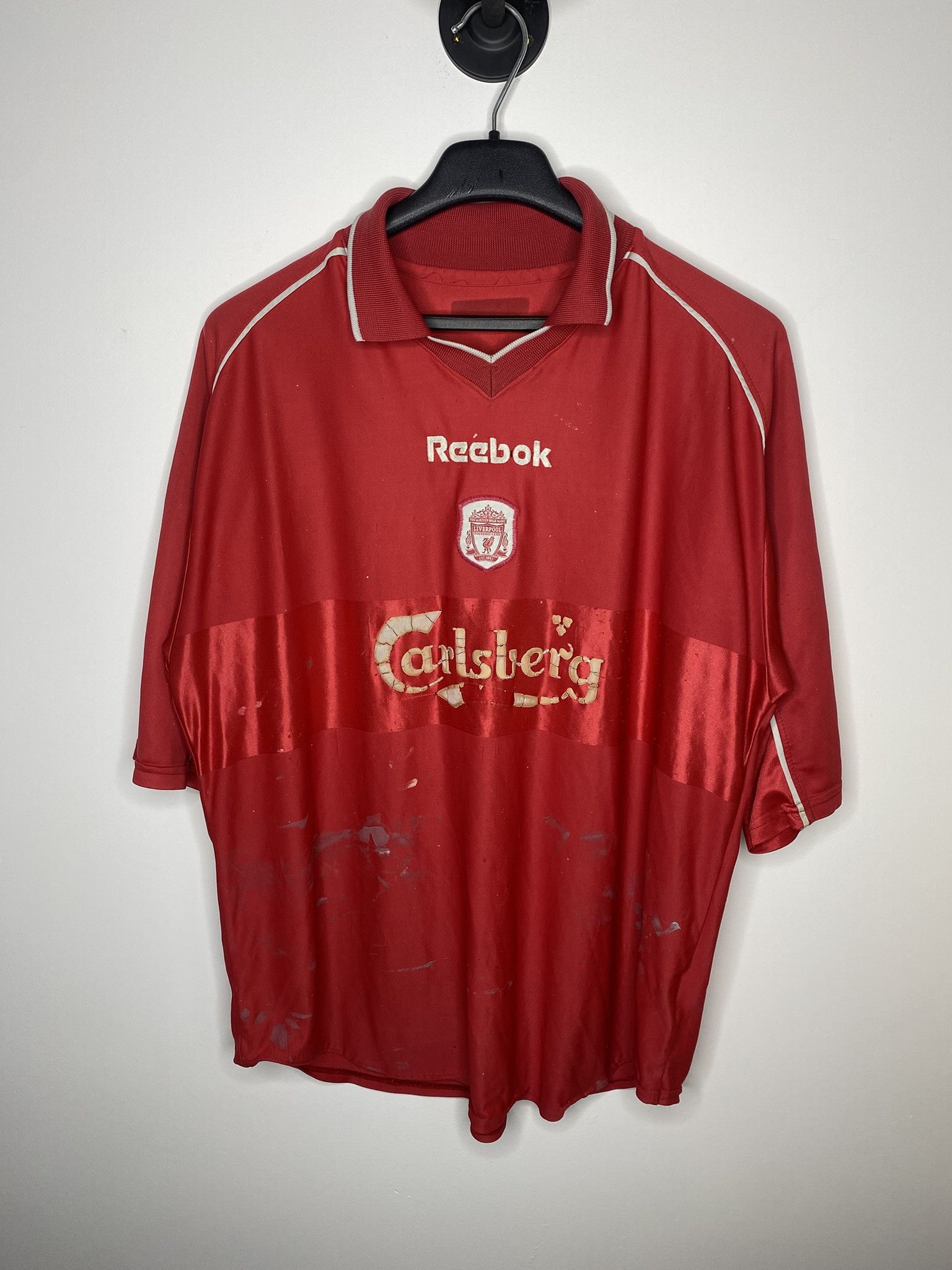 Reebok OWEN #10 LIVERPOOL 2000-02 HOME FOOTBALL SHIRT SOCCER JERSEY Size US XL / EU 56 / 4 - 2 Thumbnail