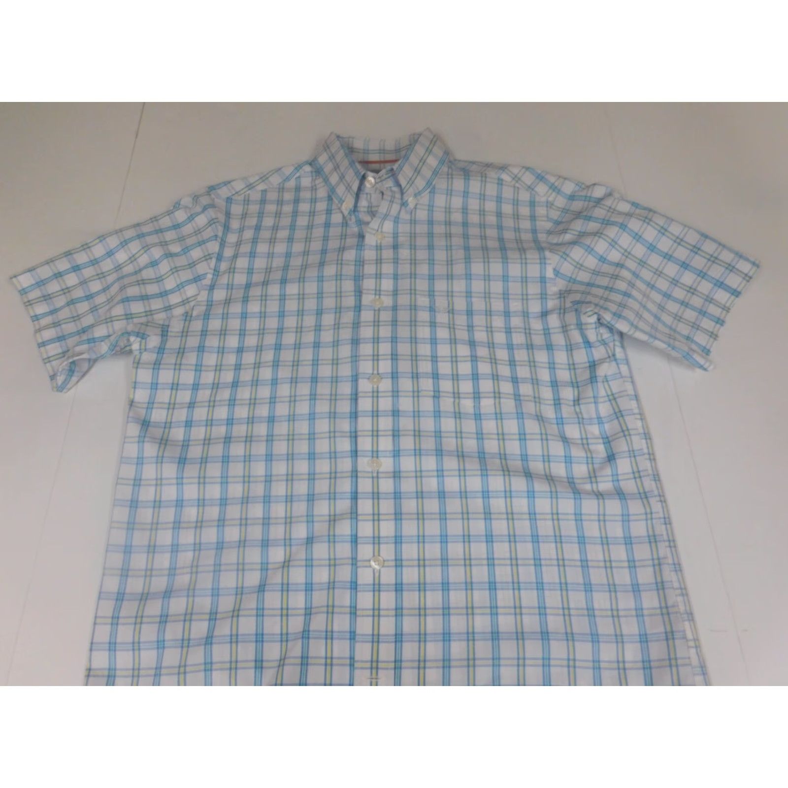 Dockers Dockers Shirt Short Sleeve Blue Plaid Button-Down Size US S / EU 44-46 / 1 - 2 Thumbnail