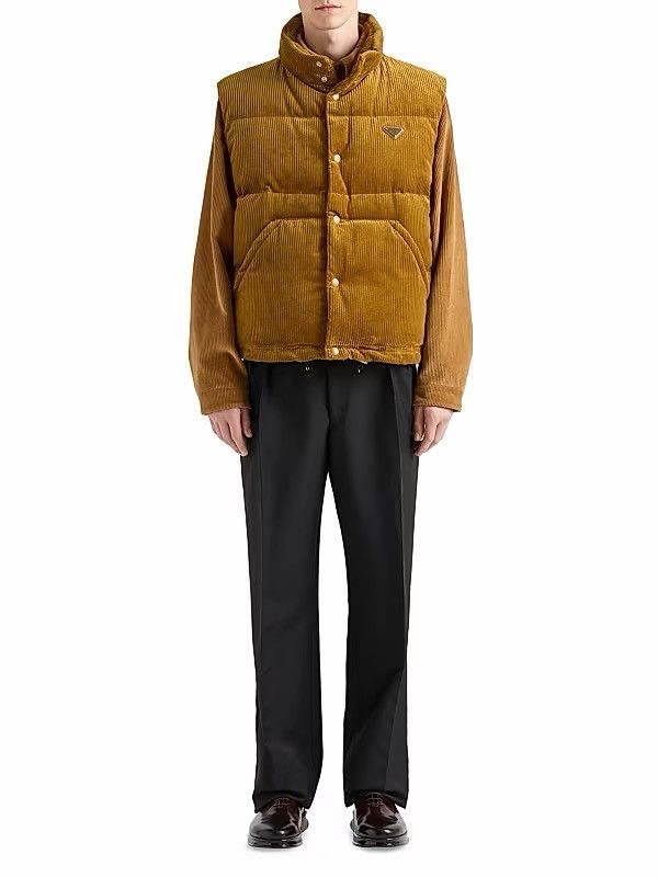 Prada Prada Corduroy Down Vest Size US M / EU 48-50 / 2 - 2 Thumbnail