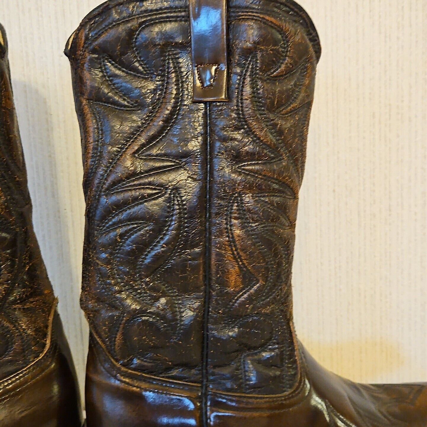 Hanover Hanover Western Boots Mens 9 D Brown Distressed Leather Cowb Size US 9 / EU 42 - 10 Thumbnail