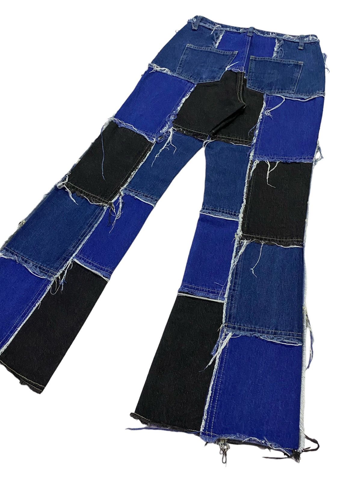 Japanese Brand Japanese Brand Patchwork High Waish Button fly Splied Jeans Size 28" / US 6 / IT 42 - 21 Thumbnail