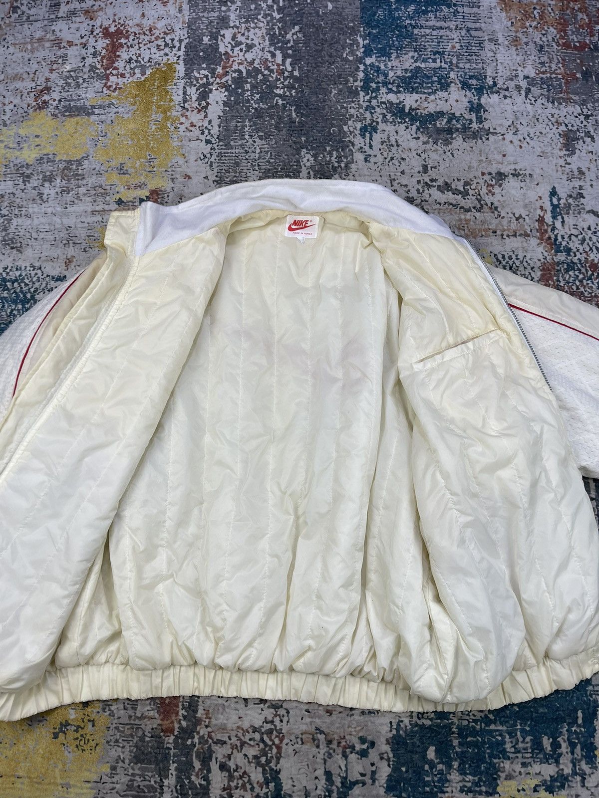 Nike Vtg 90s Nike Big Swoosh White Mesh Redline Size US XL / EU 56 / 4 - 10 Thumbnail