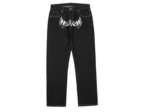 Japanese Brand × Jean Graphic Painted y2k Style Carpenter Baggy Jeans Size US 32 / EU 48 - 2 Thumbnail