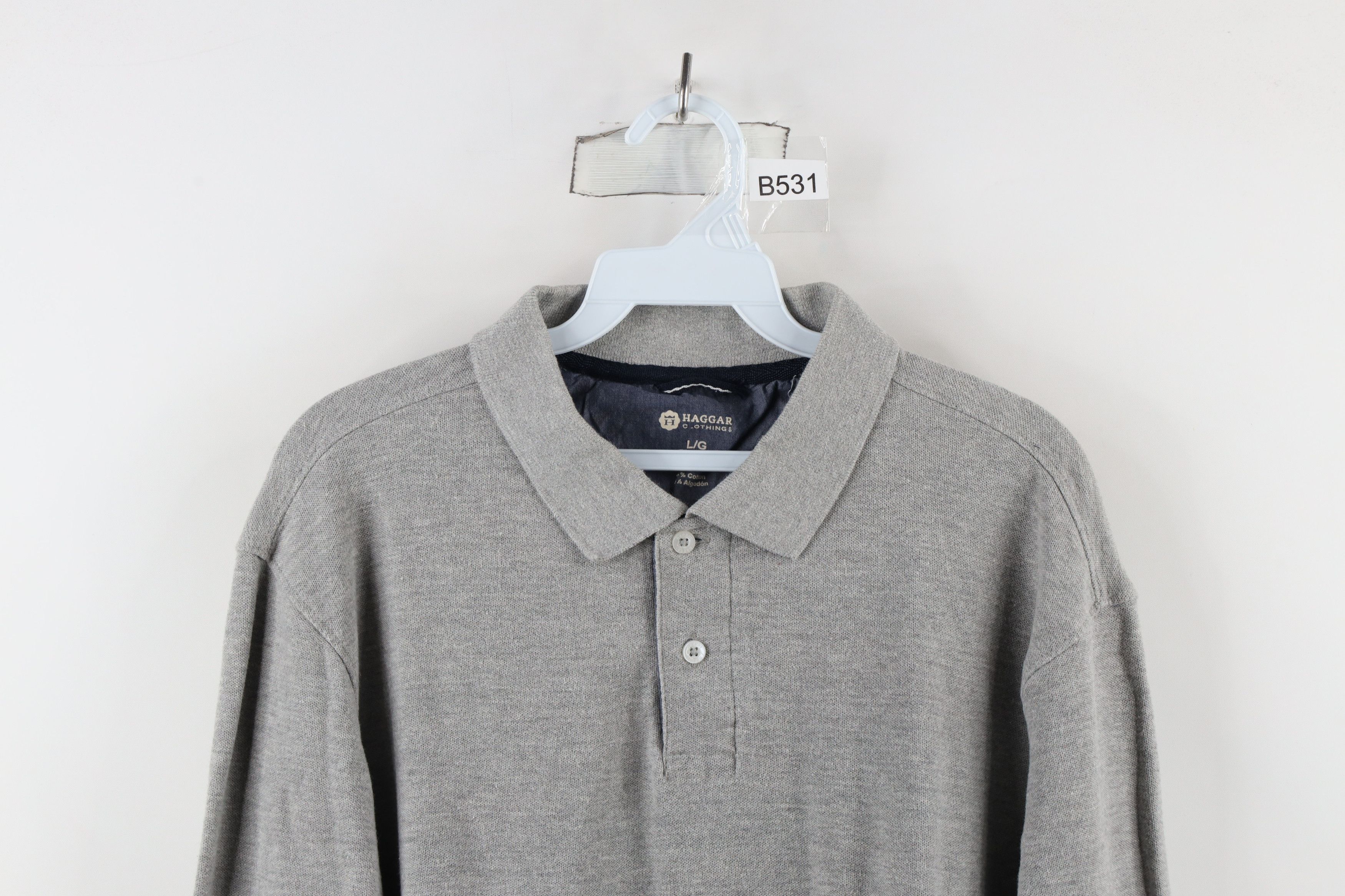 Vintage Streetwear Pique Cotton Long Sleeve Rugby Polo Shirt Gray Size US L / EU 52-54 / 3 - 2 Thumbnail