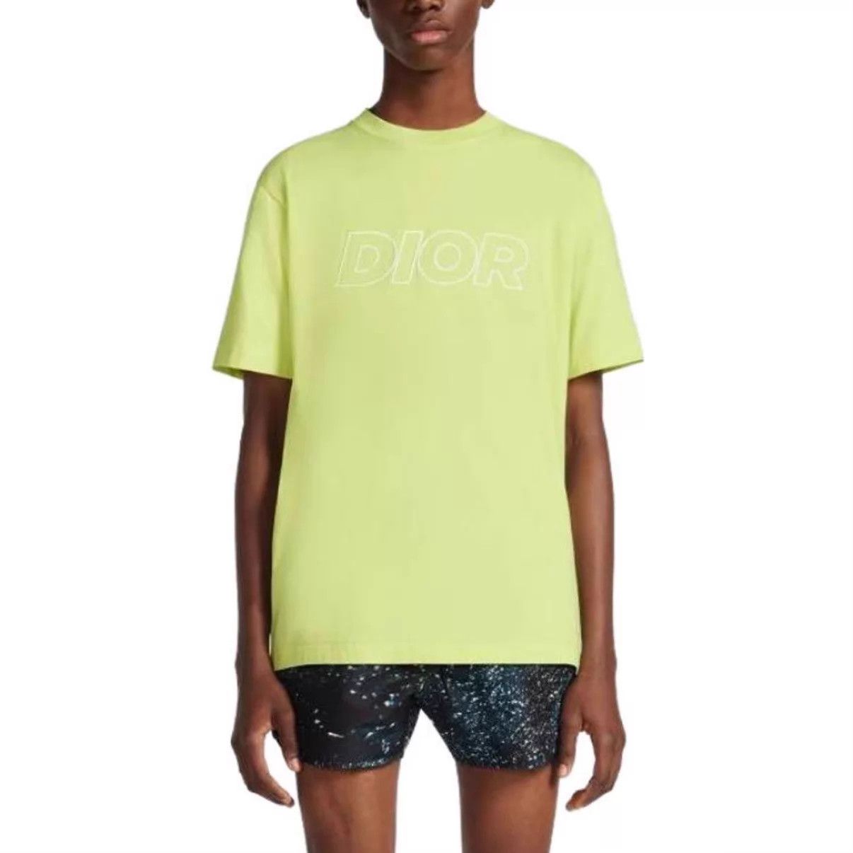 Dior New DIOR Yellow XL Embroidered Logo Tee Size US XL / EU 56 / 4 - 6 Thumbnail